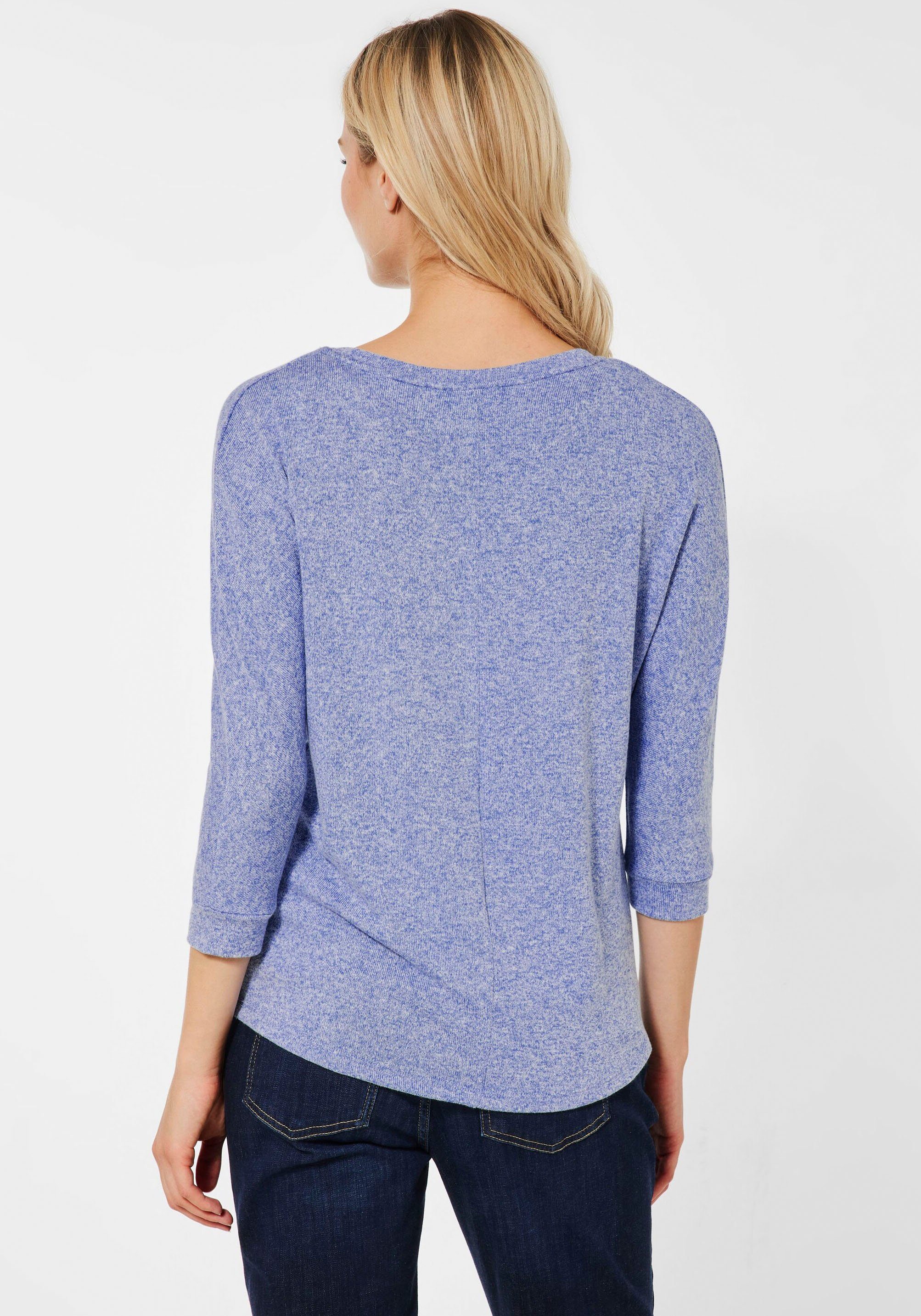 dazzling ONE in 3/4-Arm-Shirt Melange-Optik blue STREET Ellen melange Style