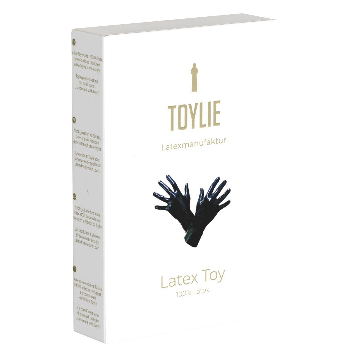 Toylie Latexhandschuhe Toylie Latex Handschuhe (talkumiert, für hohen Tragekomfort, 1 Paar, wiederverwendbare Latexhandschuhe) schwarz, nahtlos, mit anatomischer Passform