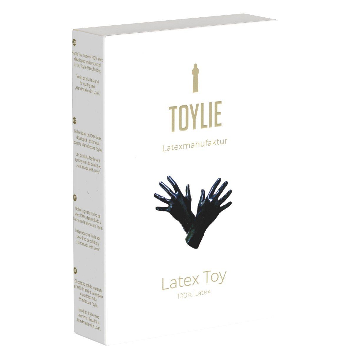 Toylie Latexhandschuhe Toylie Latex Handschuhe (talkumiert, für hohen Tragekomfort, 1-St., 1 Paar, wiederverwendbare Latexhandschuhe) schwarz, nahtlos, mit anatomischer Passform