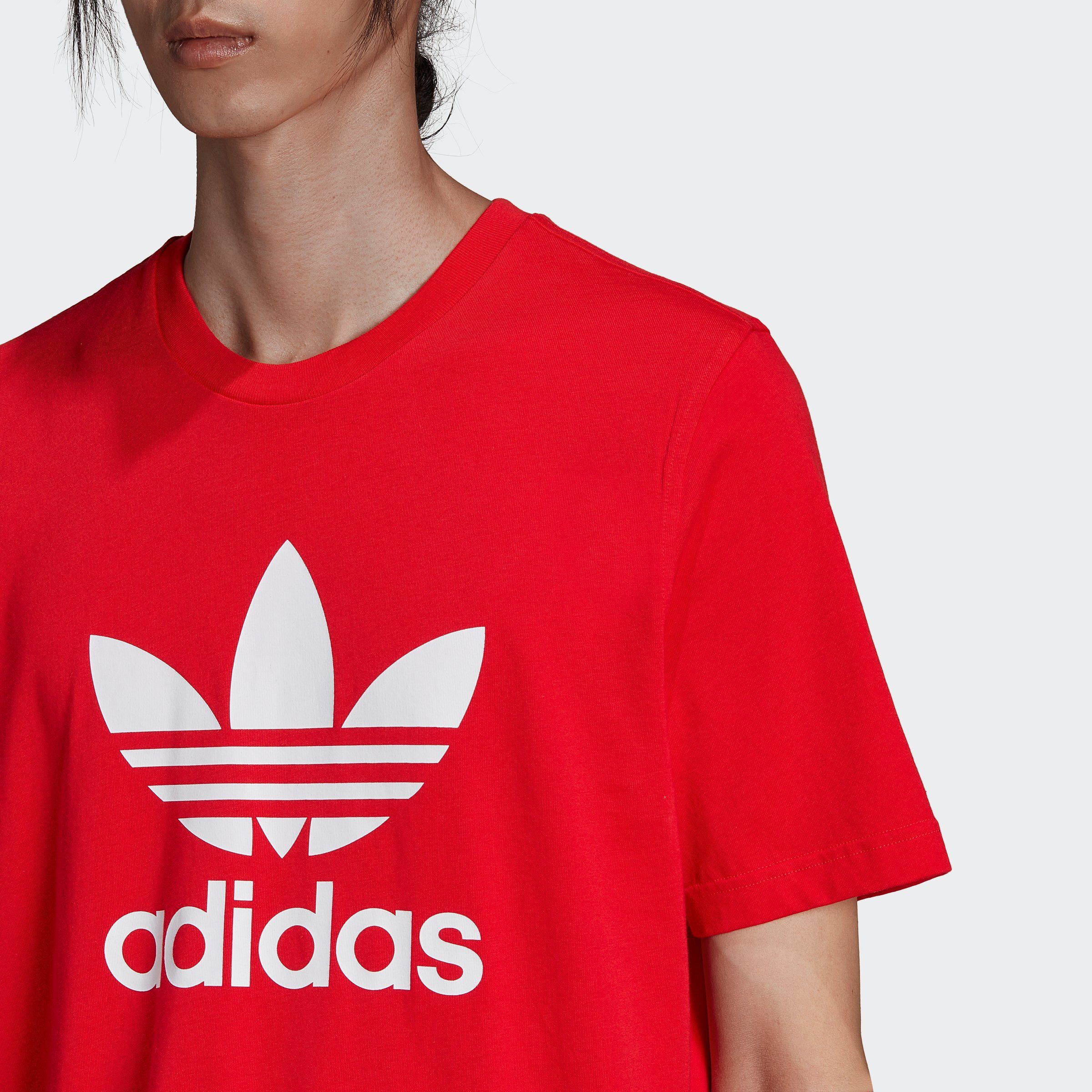 adidas Originals T-Shirt CLASSICS TREFOIL ADICOLOR VIVRED/WHITE