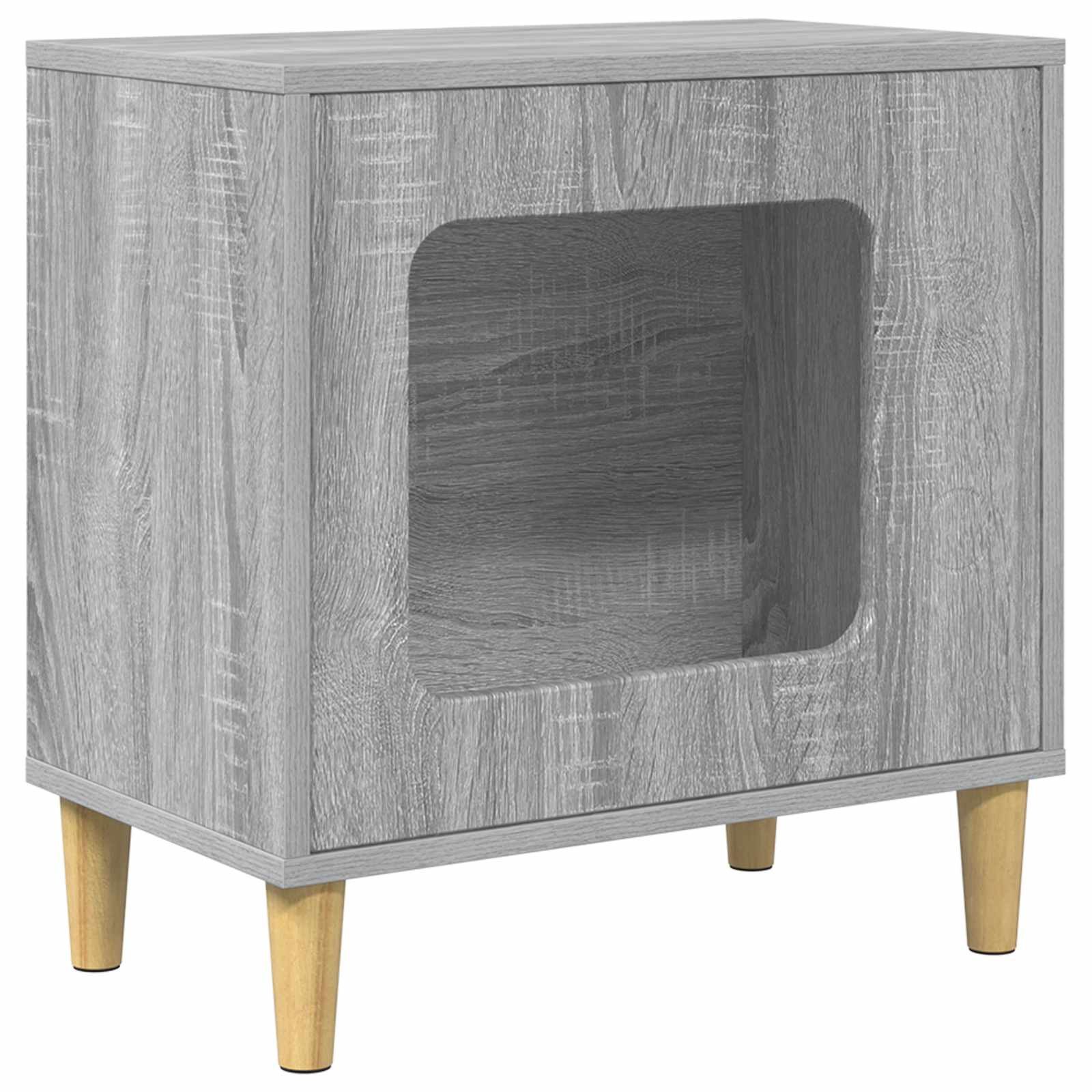 vidaXL Katzenhaus, Katzenhaus Graues Sonoma 51 x 30 x 52 cm Holzwerkstoff