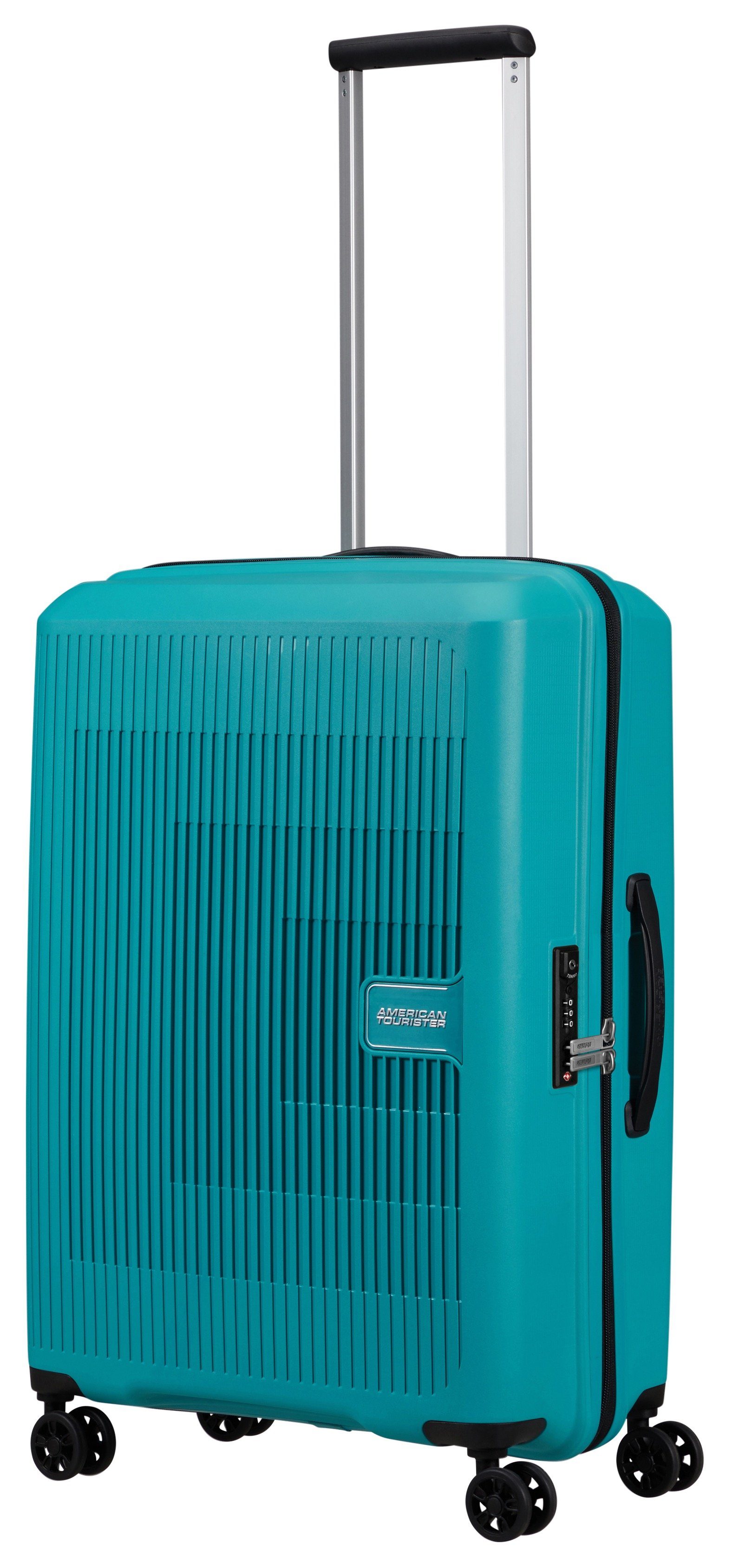 Tourister® Rollen exp, AEROSTEP Spinner American Koffer 67 4 turquoise tonic