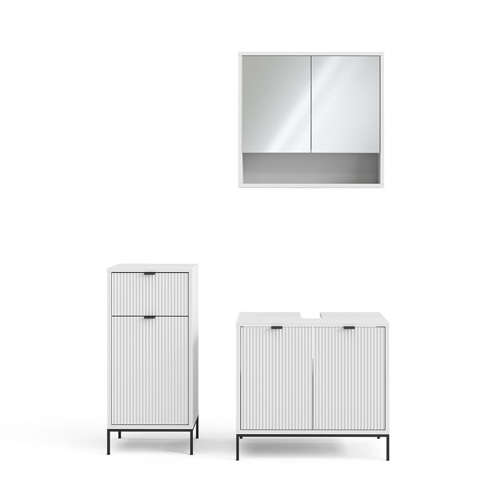 Vicco Badmöbel-Set Eliza, Weiß, 3 Teile, günstig online kaufen