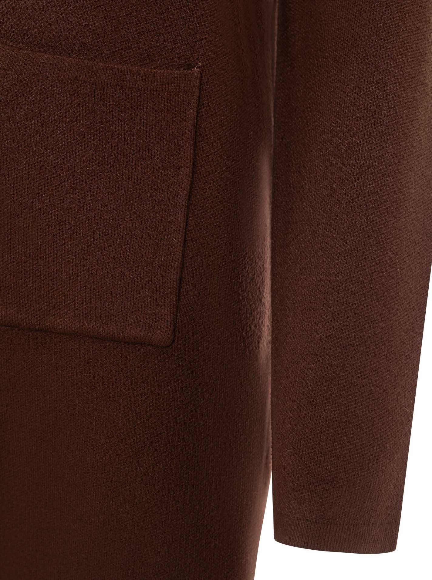 Zwillingsherz Cardigan "Jessi" mit Kragen, Langarm, aufgesetzte Taschen, ohne Verschluss, knielang – Bild 5 von 5