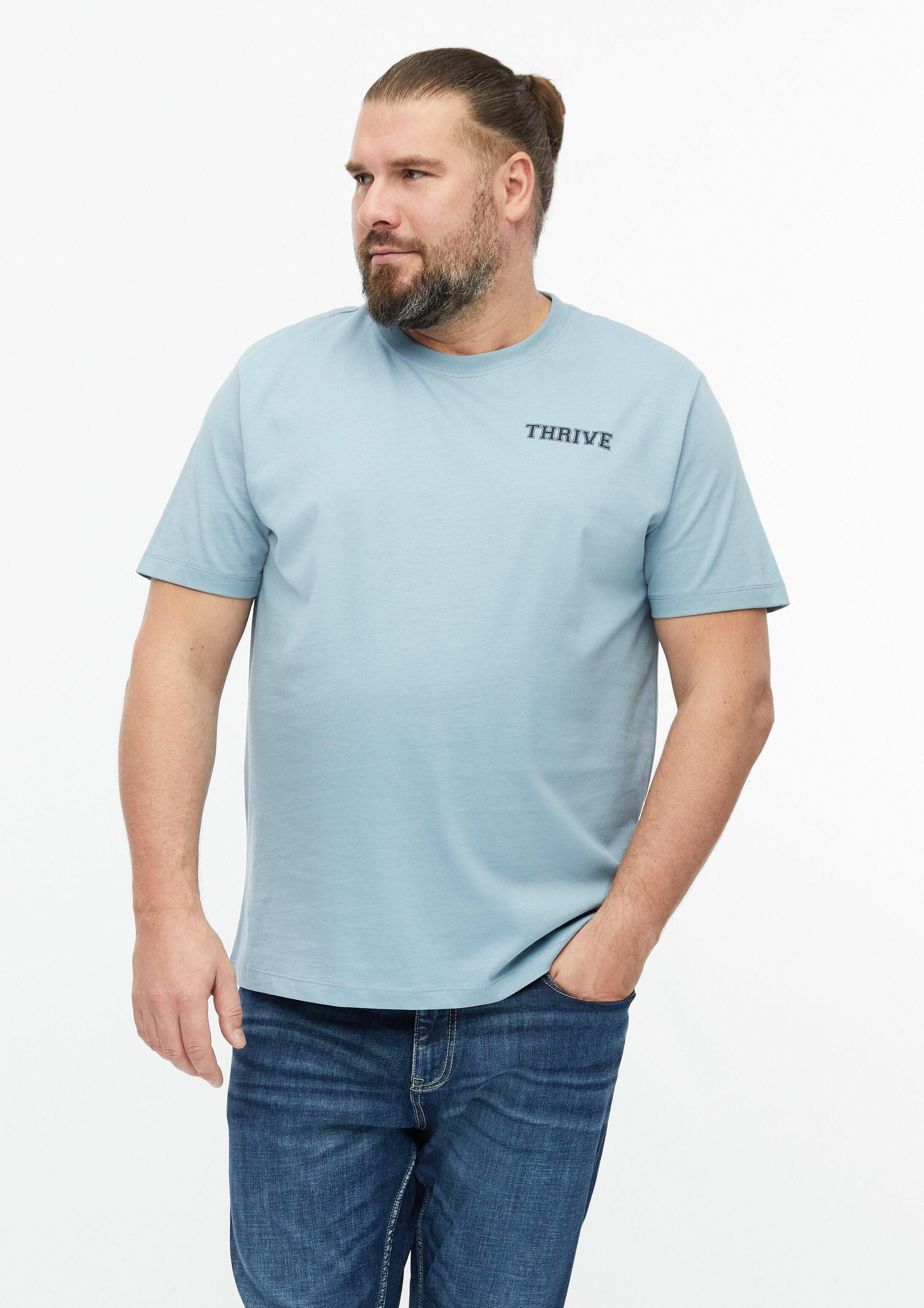 s.Oliver Kurzarmshirt T-Shirt T-Shirt mit Front- und Rückenprint