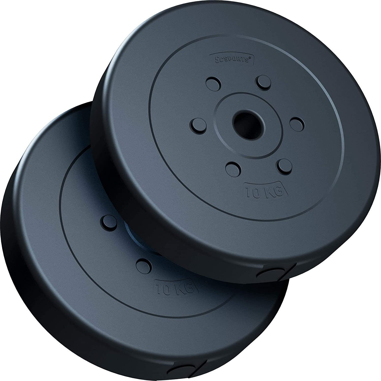 ScSPORTS® Hantelscheiben Set 20 kg 30/31mm Kunststoff Gewichtsscheiben Gewichte, (10002983-tlg)
