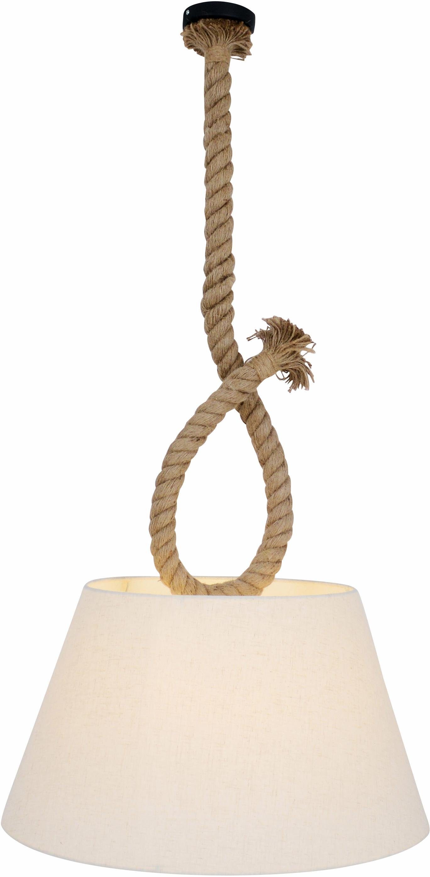 näve Pendelleuchte Rope, ohne Leuchtmittel, Exkl. 1x E27 max. 40W,Juteseil günstig online kaufen
