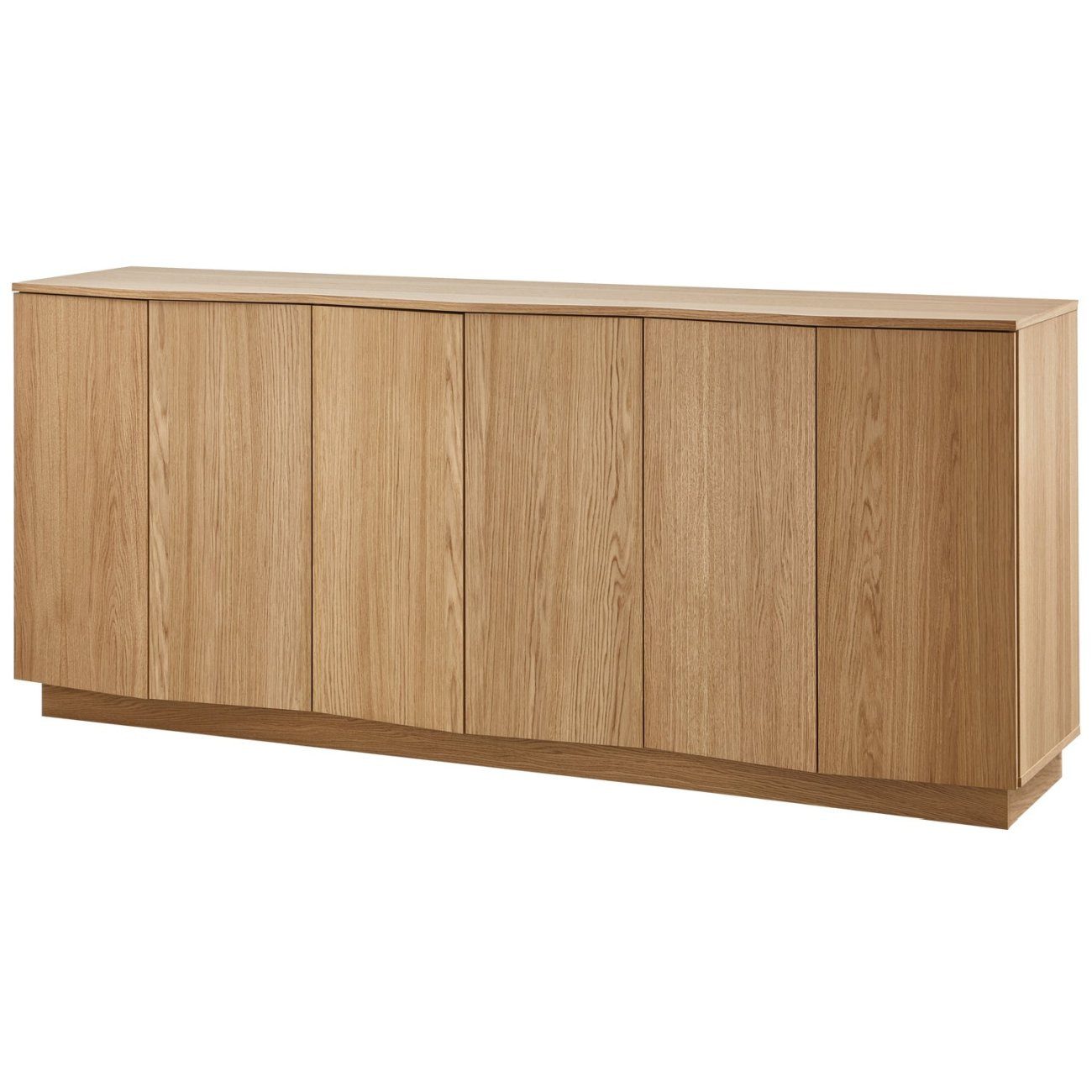 WOOOD Sideboard Zuma aus Eichenholzfurnier, 200 cm, Push-to-Open-System