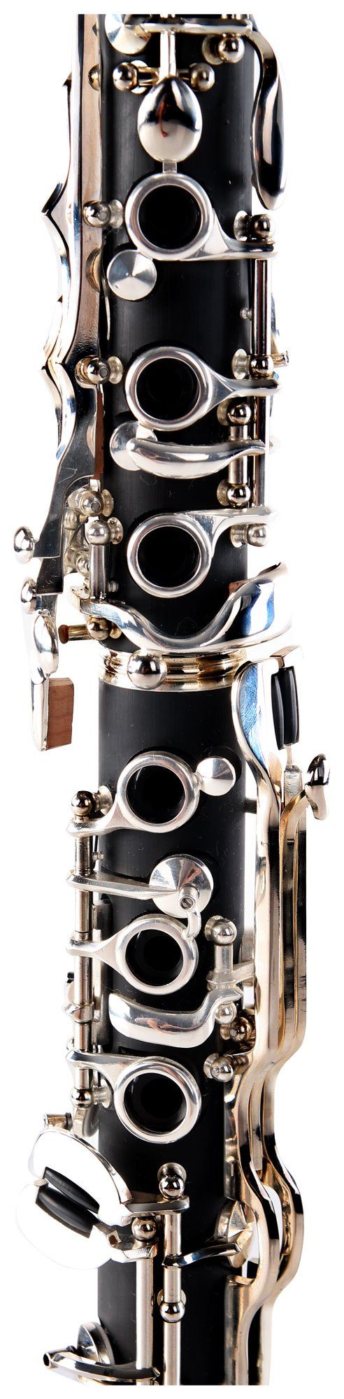 Classic Cantabile Klarinette CLK-20 - aus ABS Kunststoff Bb Deutsch, 20 Klappen, 6 Ringe - Ebonit-Korpus in Echtholzstil