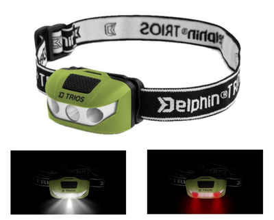 Delphin.sk LED Stirnlampe TRIOS LED Stirnlampe Kopflampe 1 weiße 2 rote LEDs Headlamp Headlight, Sie hat eine Neigung, so dass Sie das Licht beim Lesen nutzen können