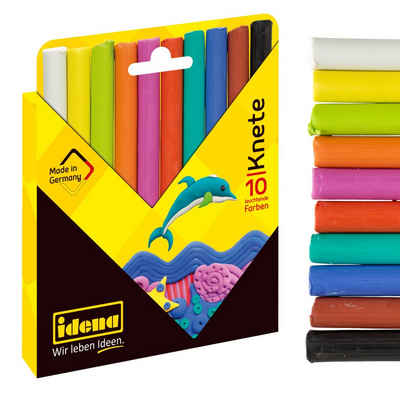 Idena Knete Idena 619064 - Knete, leuchtende Farben, 10 Stangen in Kartonetui