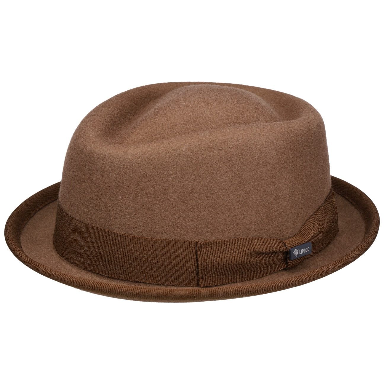 Lipodo Fedora (1-St) Porkpie mit Ripsband, Made in Italy