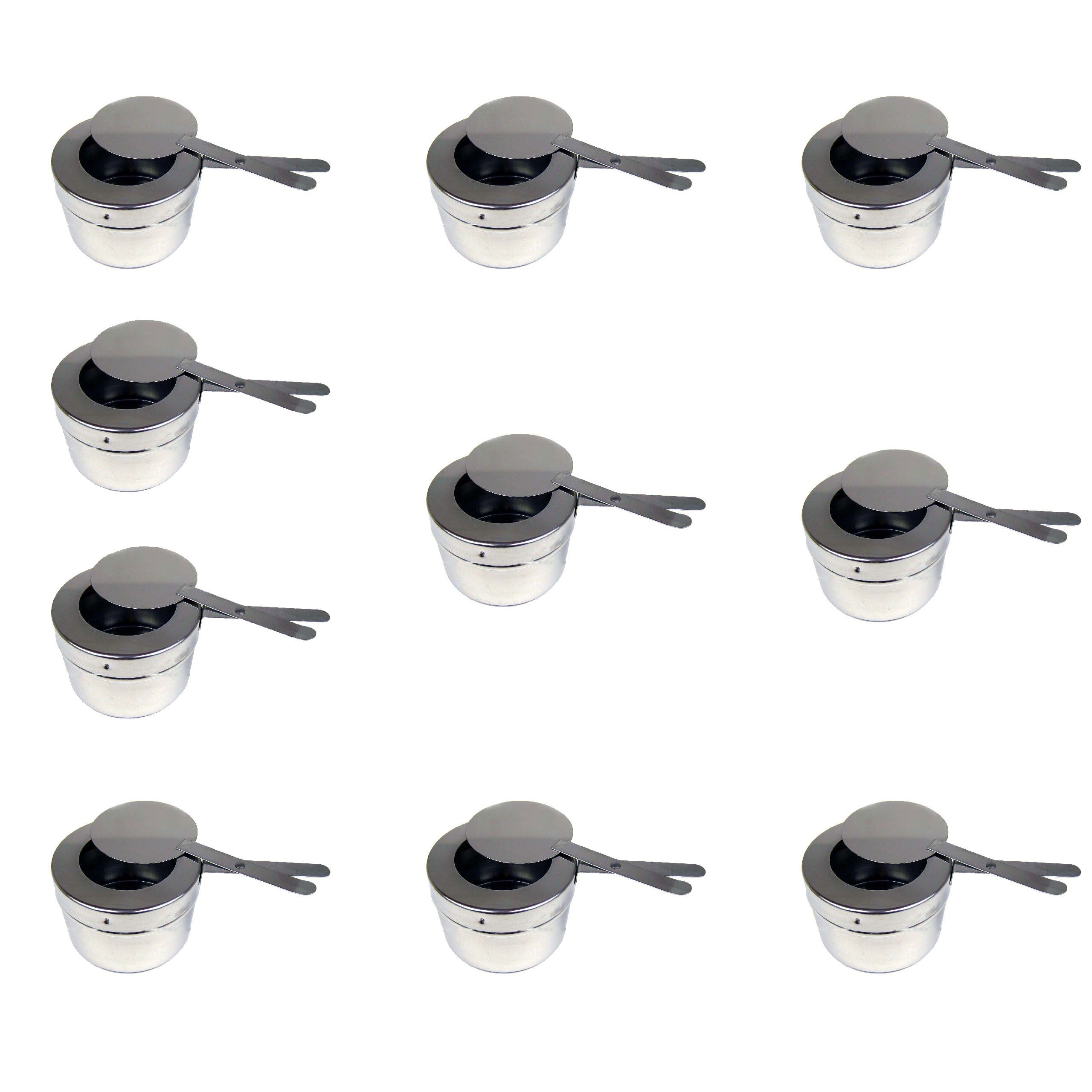AcMax Servierschüssel 10x Brennpastebehälter Brennpaste Behälter mit Deckel für Chafing Dish, (0-tlg)