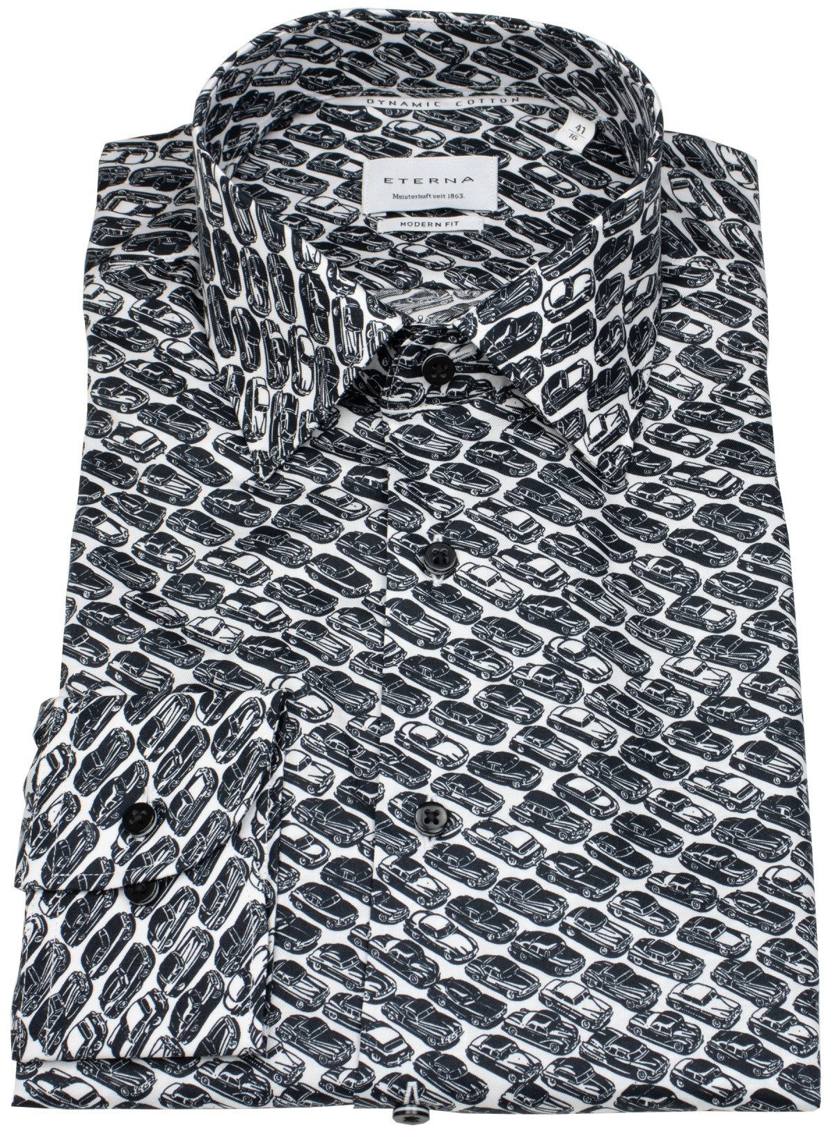 Eterna Businesshemd Modern Fit leicht tailliert bügelfrei Kentkragen