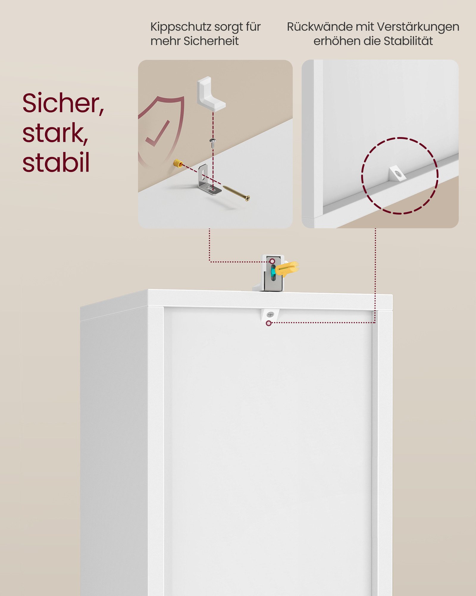 VASAGLE Bücherregal, 3/4-stöckiges Regal, offenes Aufbewahrungsregal, Homeoffice
