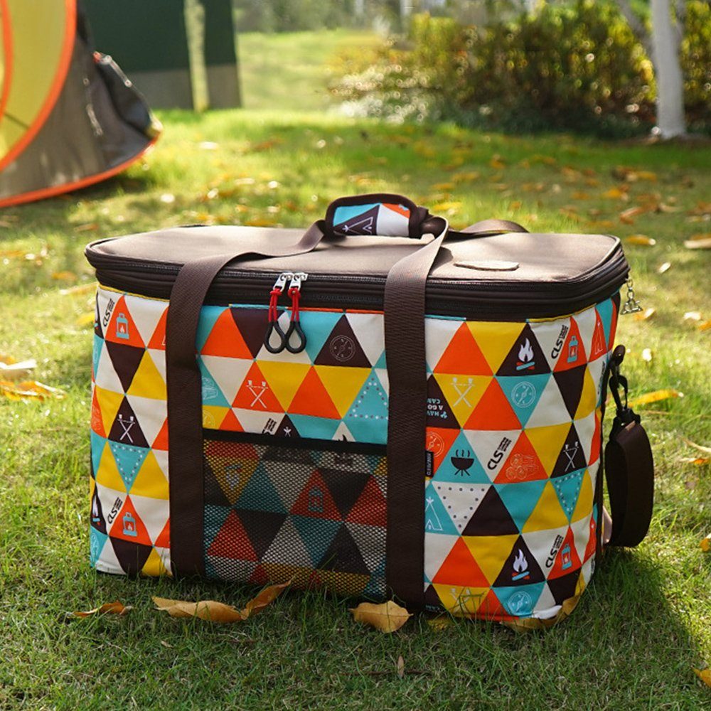 Dsen Picknickkorb Campingtasche mit großem Fassungsvermögen, Reisetasche, 50-60L (1 St)