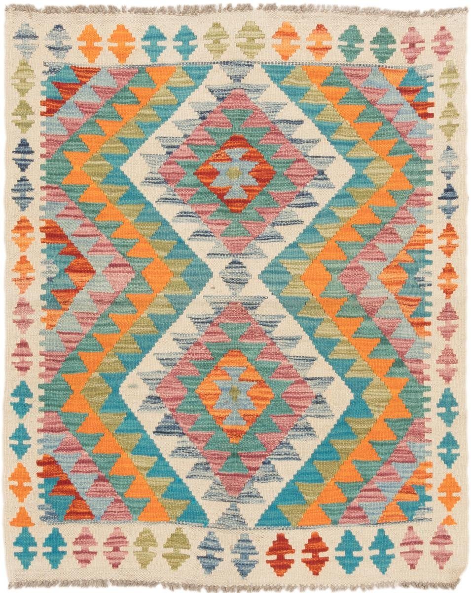 Orientteppich Kelim Afghan 96x121 Handgewebter Orientteppich, Nain Trading, rechteckig, Höhe: 3 mm