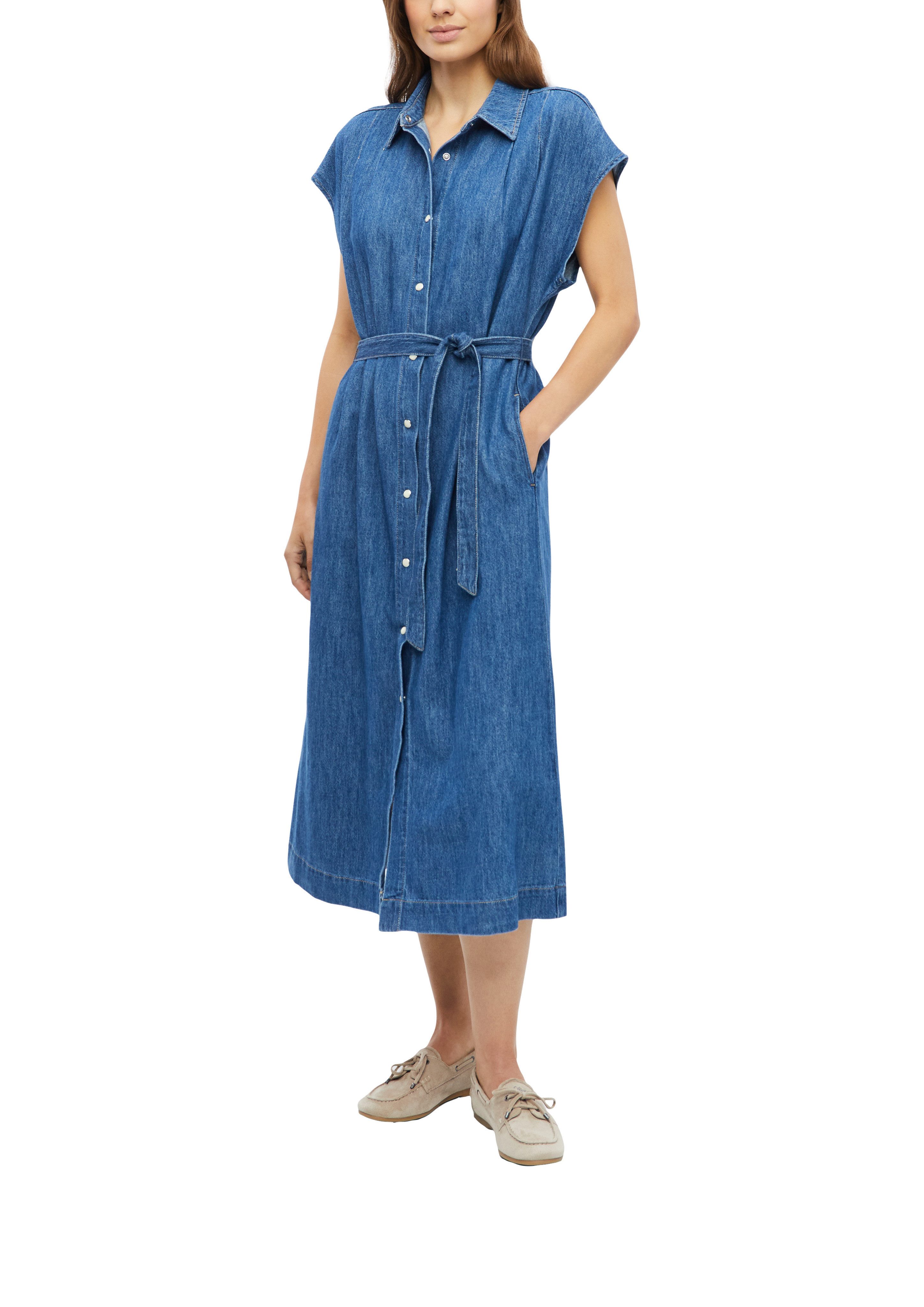 s.Oliver Jeanskleid mit Textil Gürtel
