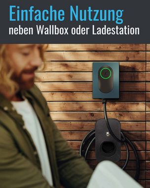 Parkwächter Elektroauto-Ladestation Kabel-Organizer für Wallbox mit Schloss für EV Ladekabel-Stecker Typ 2