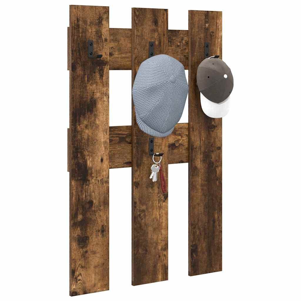 vidaXL Regal Wandmontierter Kleiderständer Räuchereiche 65 günstig online kaufen