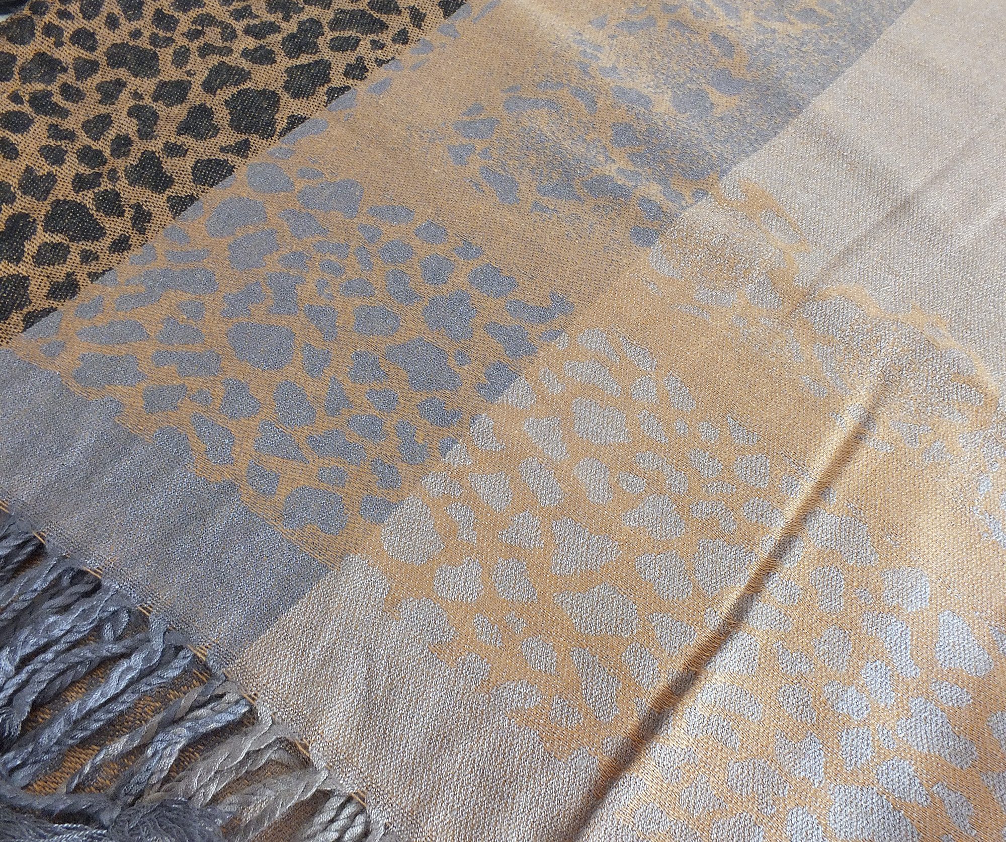 chic4home Schal Dreamy Flair, (1-St. 1-teilig), Damen Schal Stola eleganter Longschal Leopardenmuster