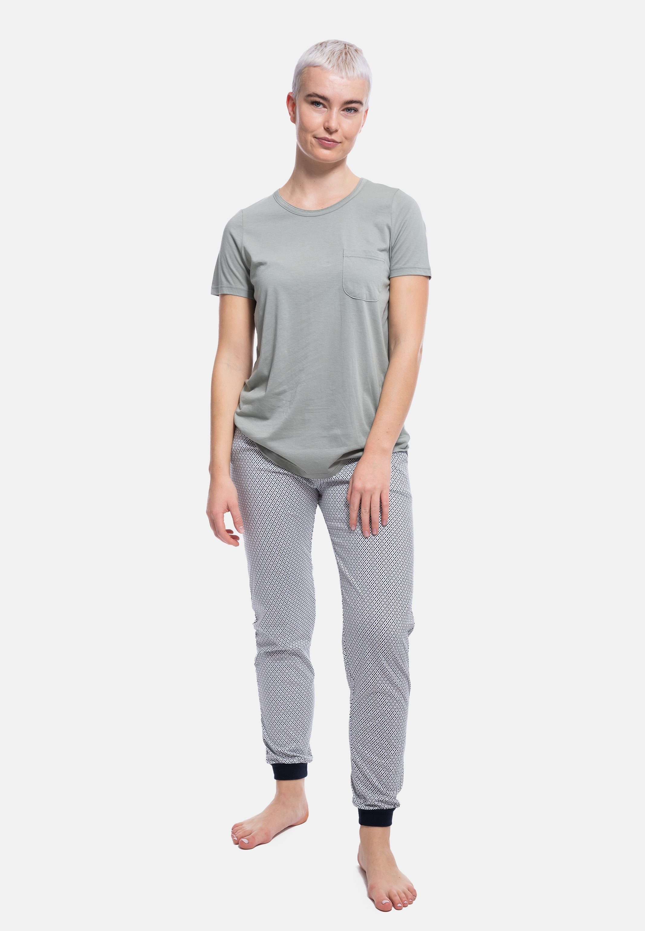 Ammann Pyjama Organic Cotton (Set, 2 tlg) Schlafanzug - Baumwolle - Shadow