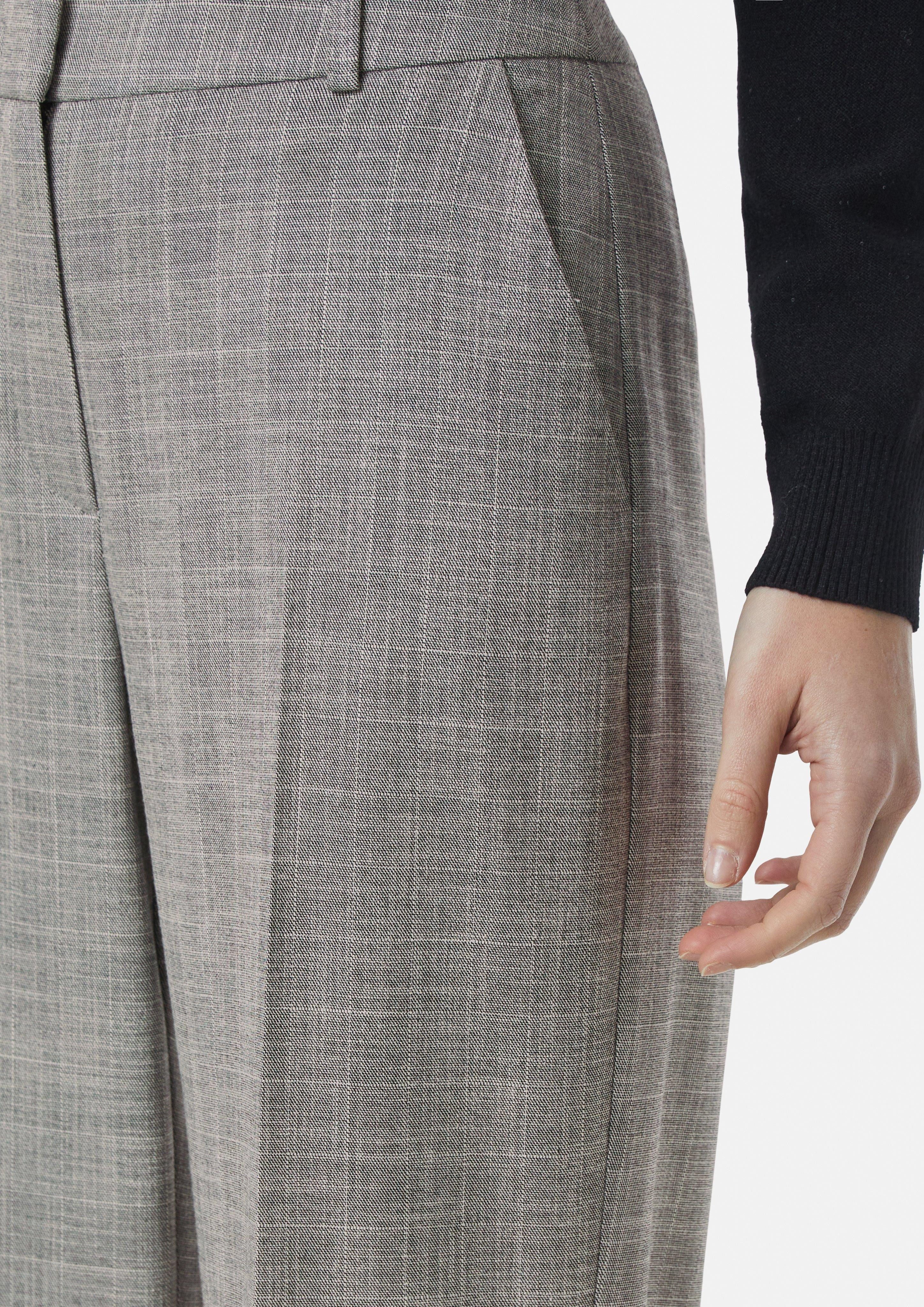 Comma Stoffhose Gemusterte Hose mit Wide günstig online kaufen