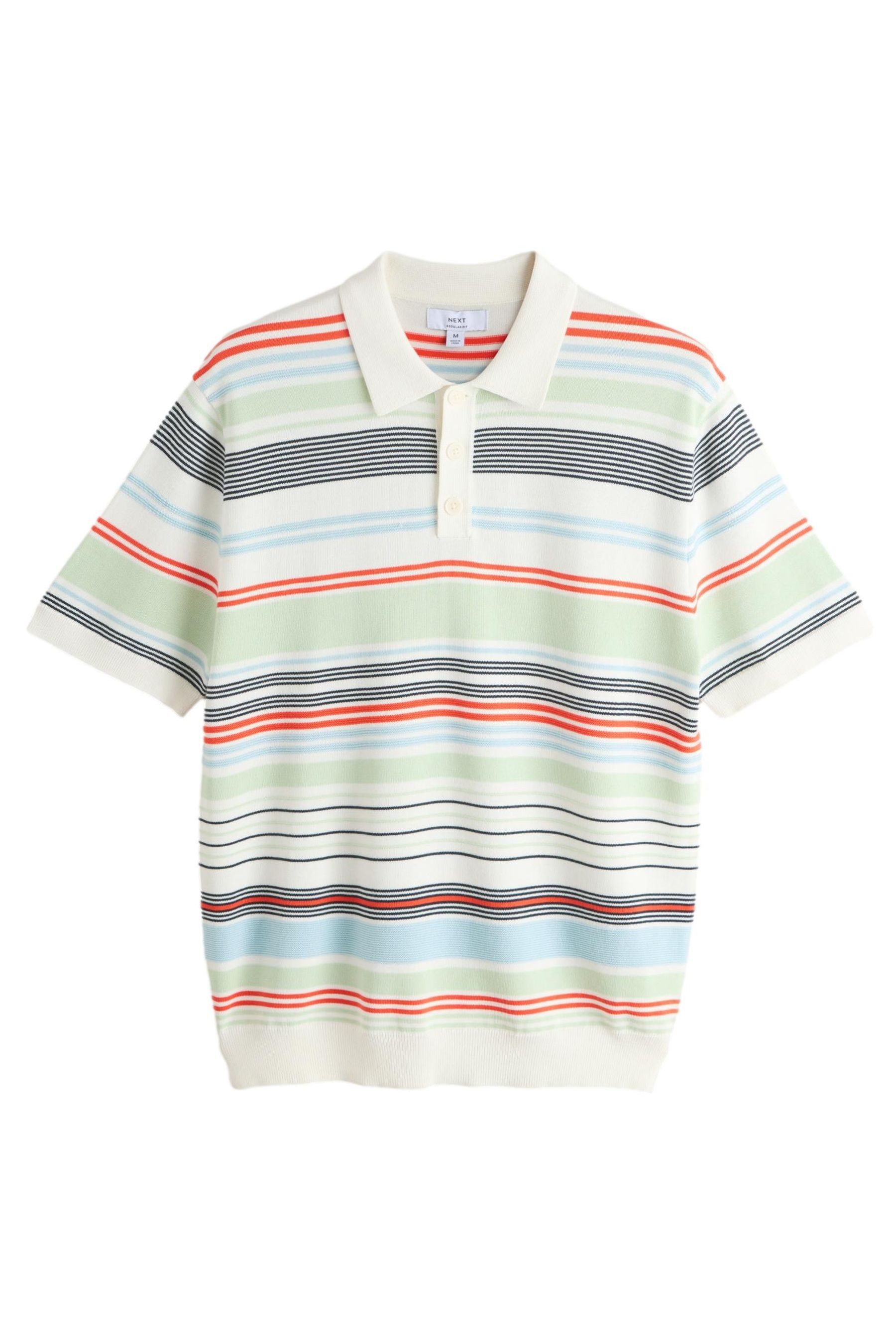 Poloshirt Kurzärmeliges Regular Fit Polohemd mit Streifen