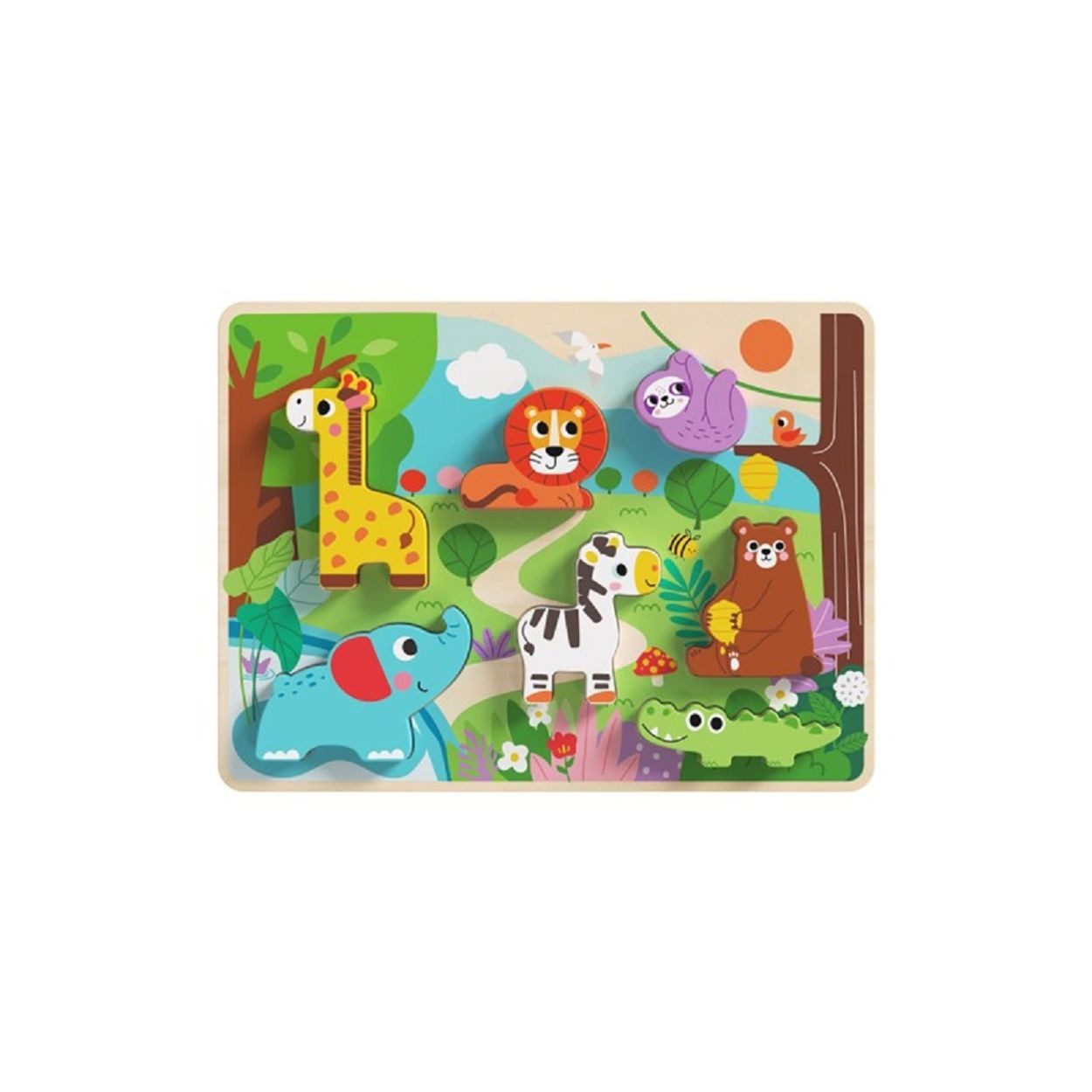 Tooky Toy Steckpuzzle 3D Kinder Holz-Puzzle günstig online kaufen
