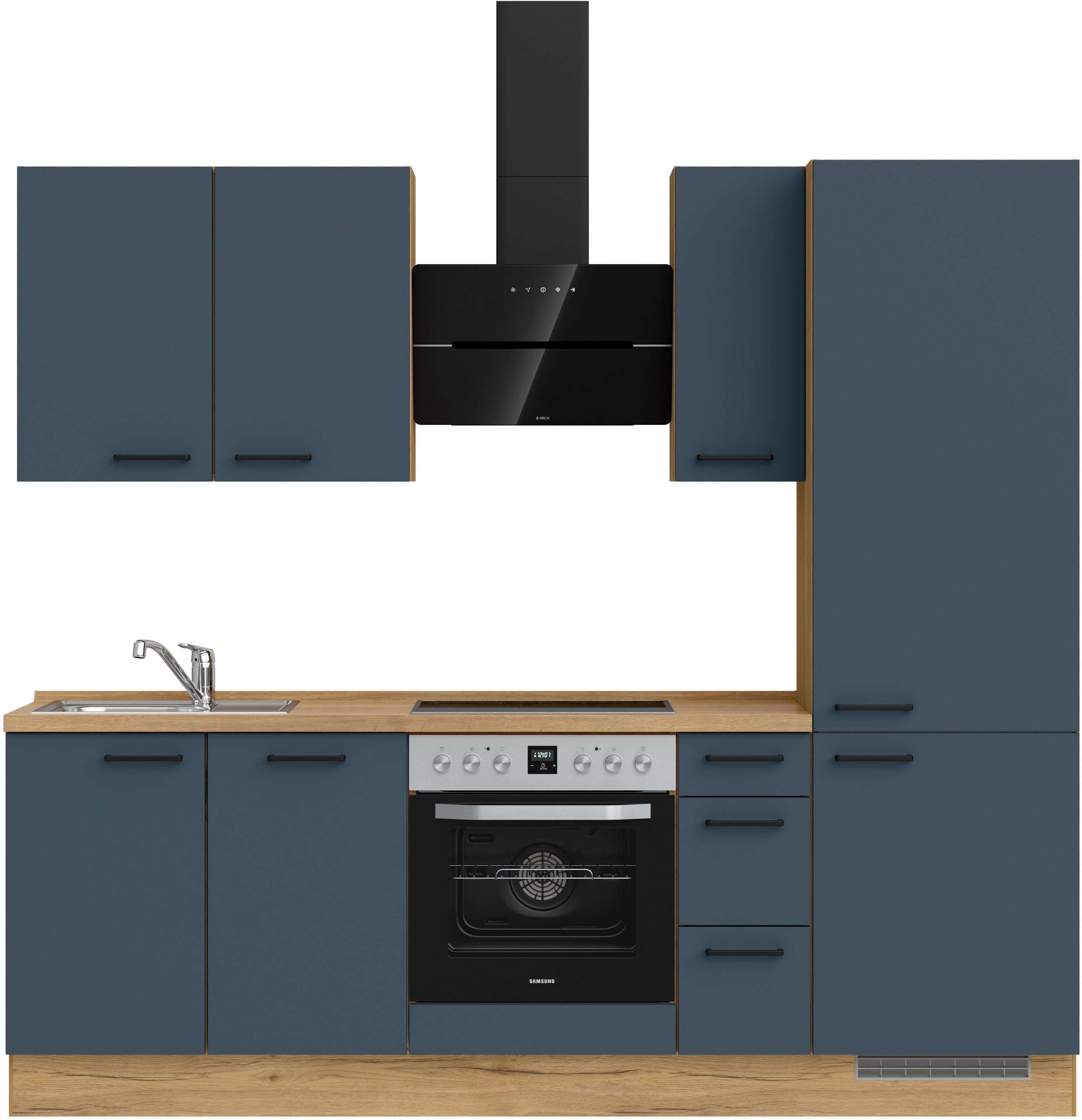 nobilia® Кухниzeile "Easytouch II", vormontiert, Ausrichtung wählbar, Breite 240 cm, wahlw. mit E-Geräten