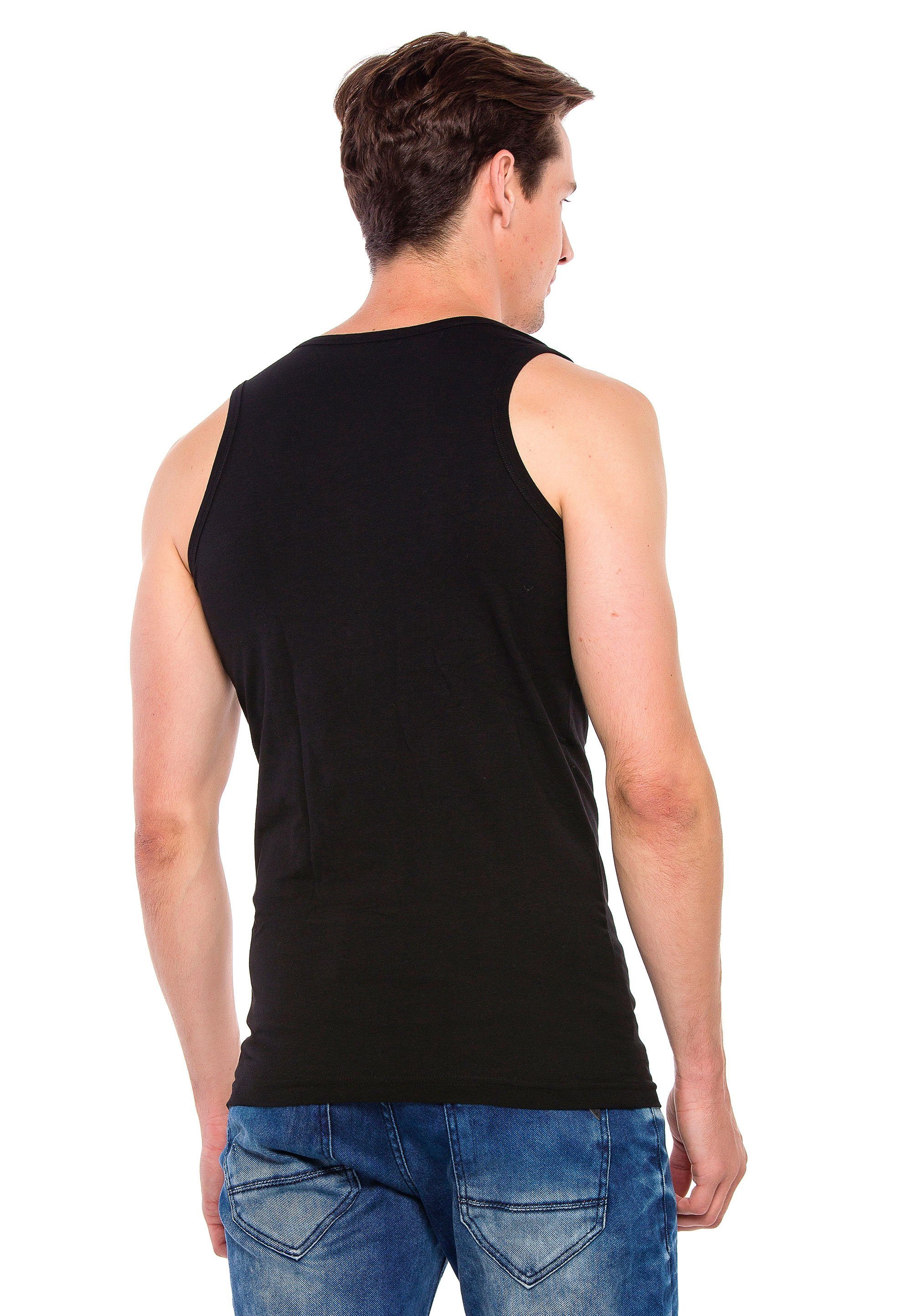 Cipo in schwarz einfarbigem & Design Baxx T-Shirt