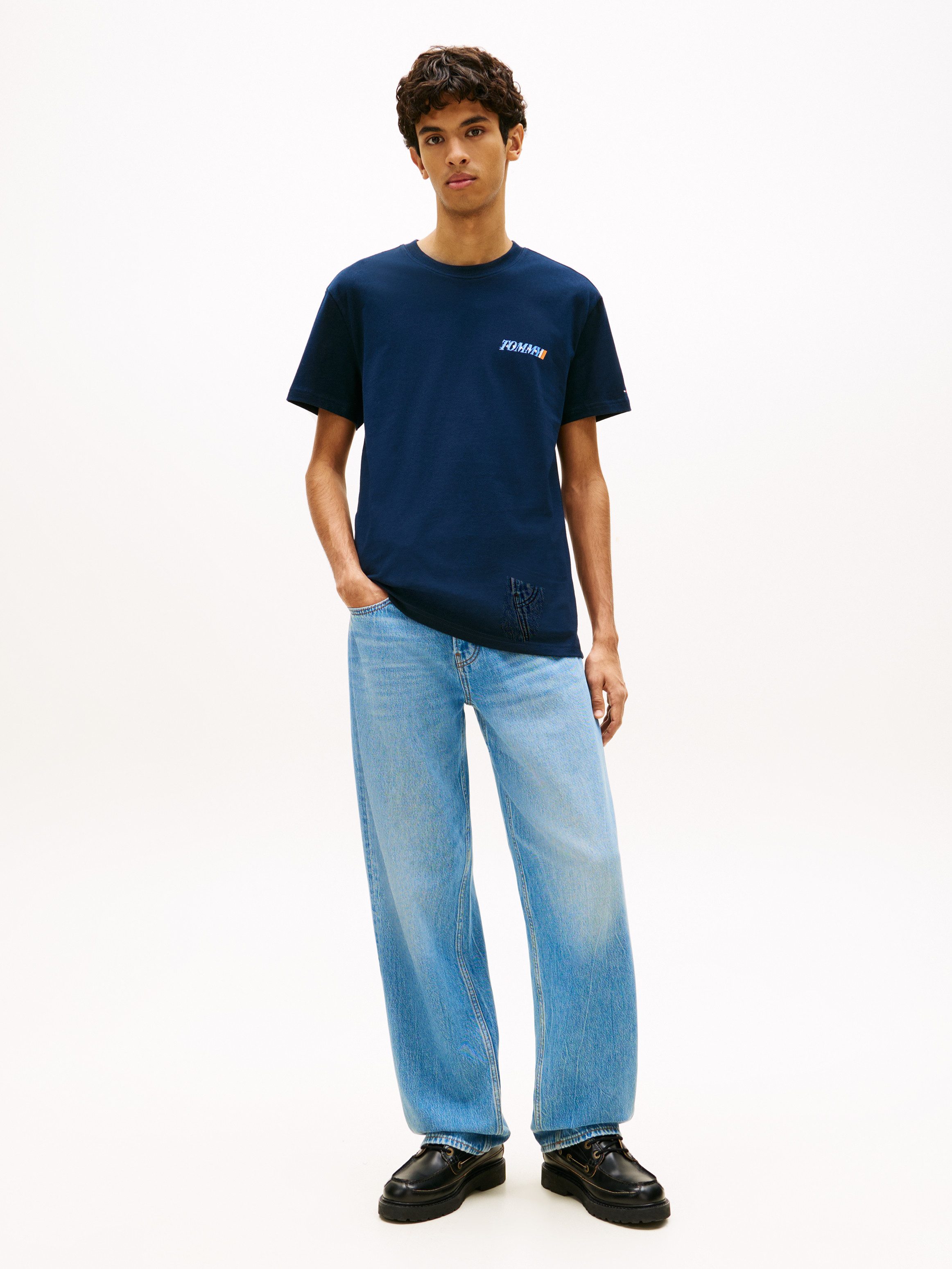 Tommy Jeans T-Shirt REGULAR VINTAGE LA BACK in regulärer Passform mit Markenprint