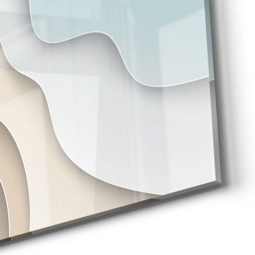 DEQORI Magnettafel 'Farbige Papierwellen', Whiteboard Pinnwand beschreibbar
