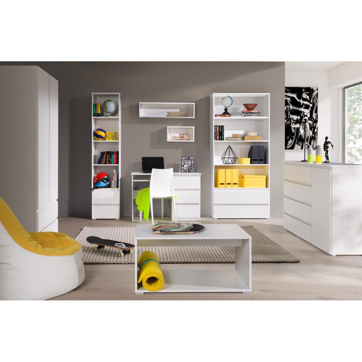 Beautysofa Bücherregal Cosmo schmales Bücherregal mit günstig online kaufen