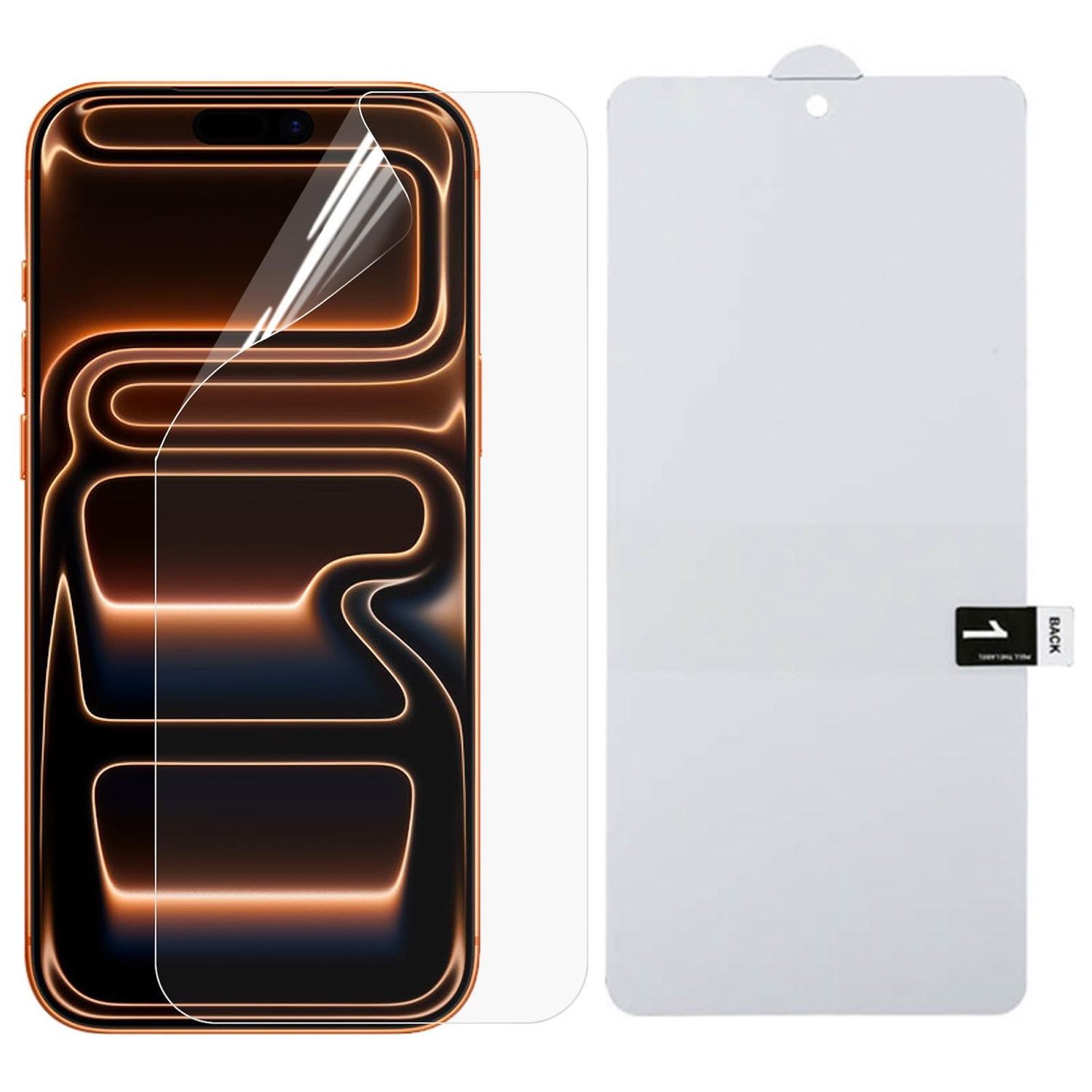 Wigento Displayschutzfolie Hydrogel für Apple iPhone 18 Pro Max / 17 Pro Max Full Cover Schutz für Apple iPhone 18 Pro Max / 17 Pro Max, Vollbildschutz, Explosion-proof Hydrogel-Film