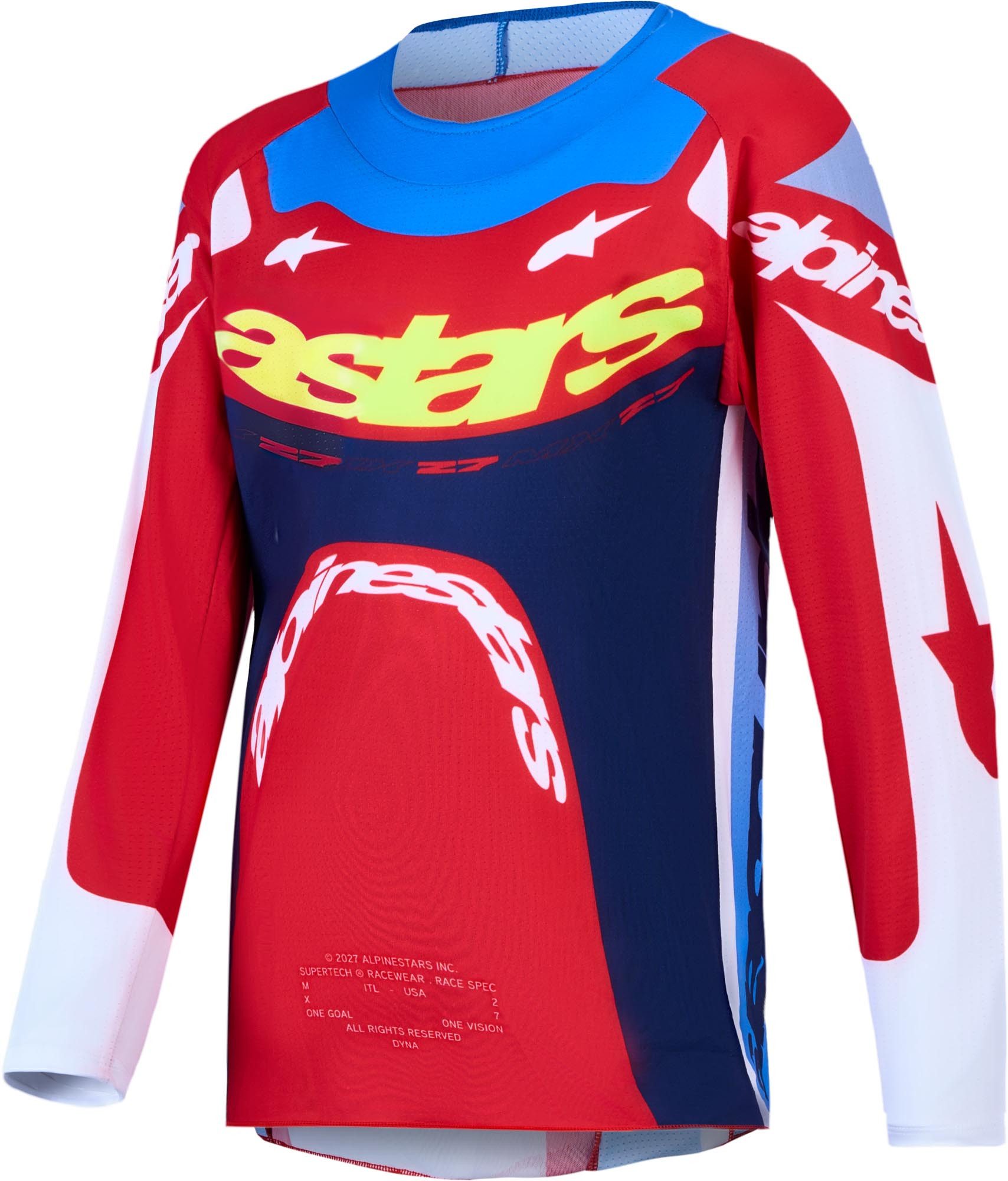 Alpinestars Motocross-Shirt Supertech Dyna Jugend Motocross Jersey perforiert