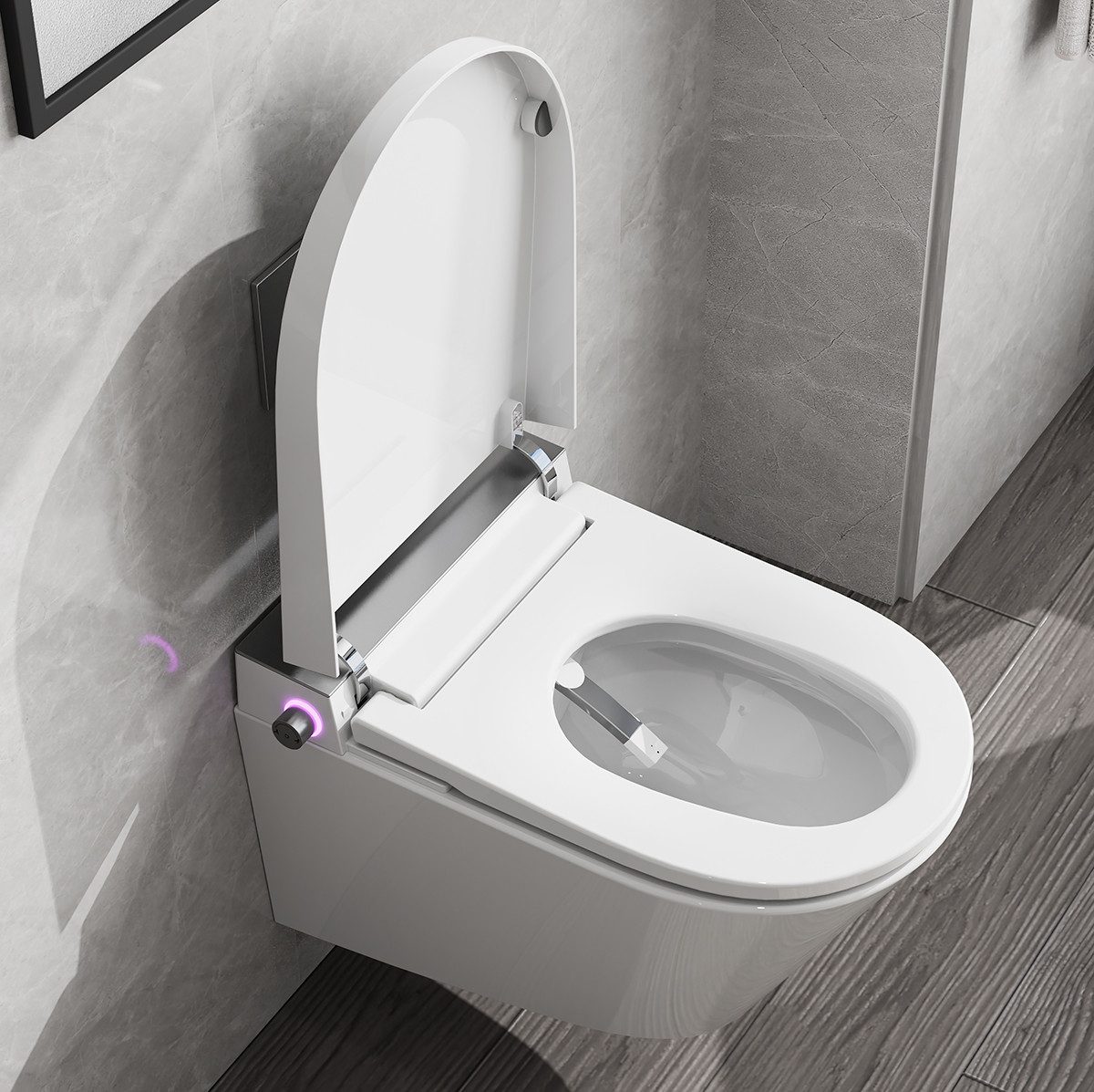 Dusch-WC Hänge WC mit Bidet Funktion, Japanische Toilette spülrandlos WC