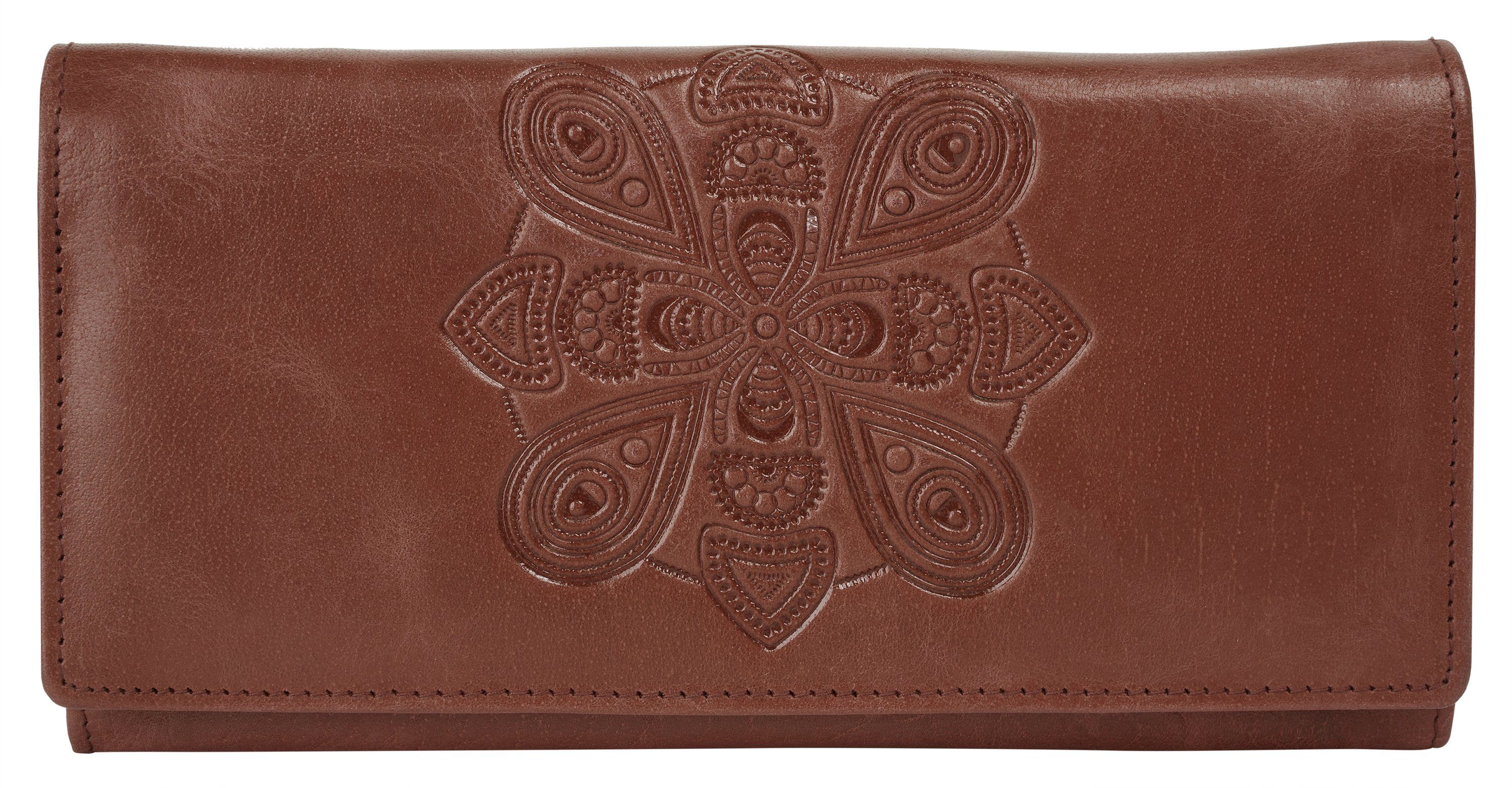 Bruno Banani Geldbörse Mandala, echt Leder