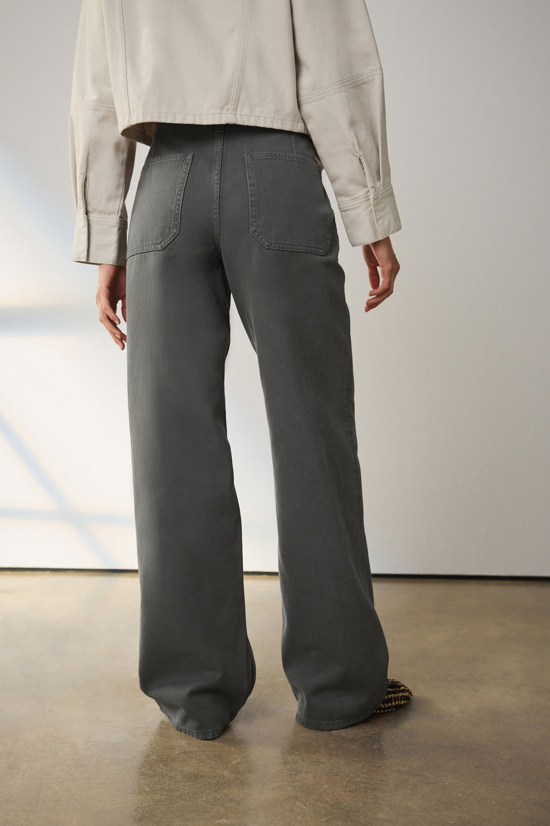 Next Weite Jeans Utility-Jeans mit weitem Bein (1-tlg)
