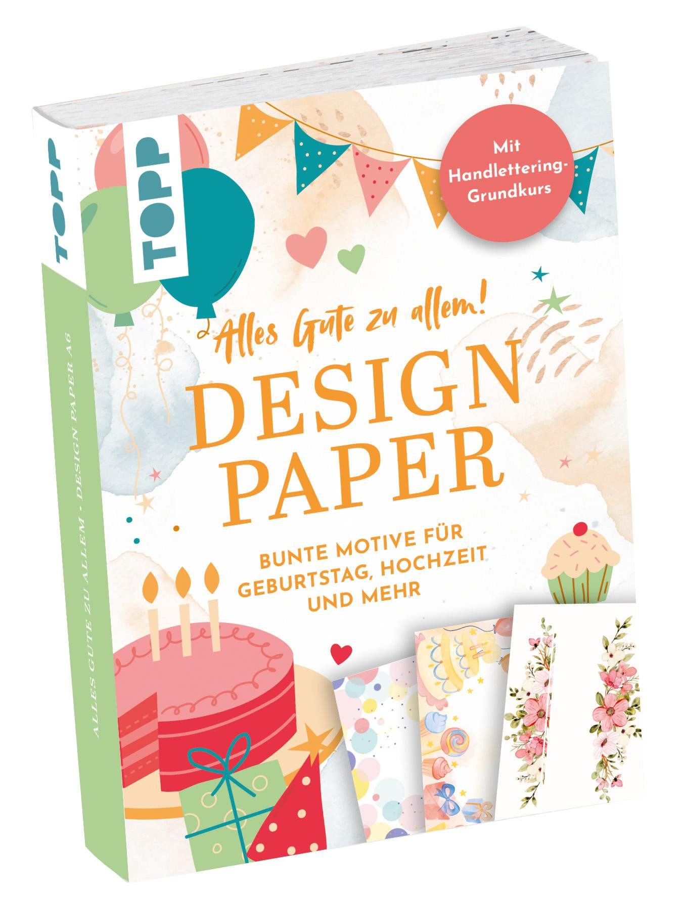 Grußkarten Design Paper A6 Alles Gute zu allem. Mit Handlettering-Grundkurs