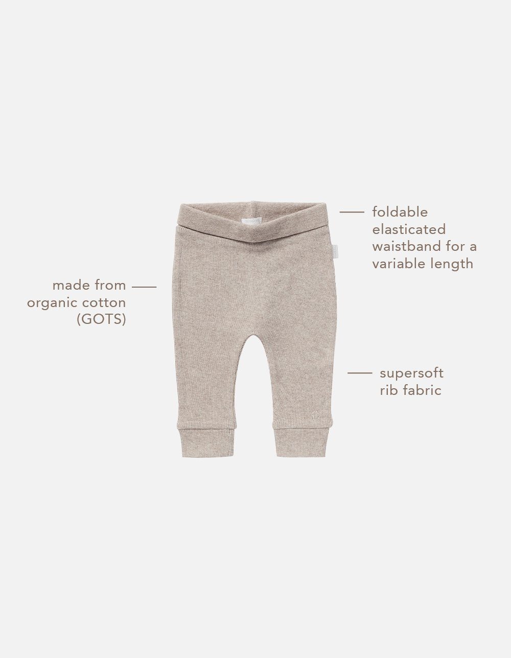 (1-tlg) Naura Noppies Noppies Jogginghose Taupe Melange Sweatpants