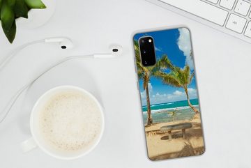 MuchoWow Handyhülle Palmen am Kuau Cove Beach in Maui, Phone Case, Handyhülle Samsung Galaxy S20, Silikon, Schutzhülle
