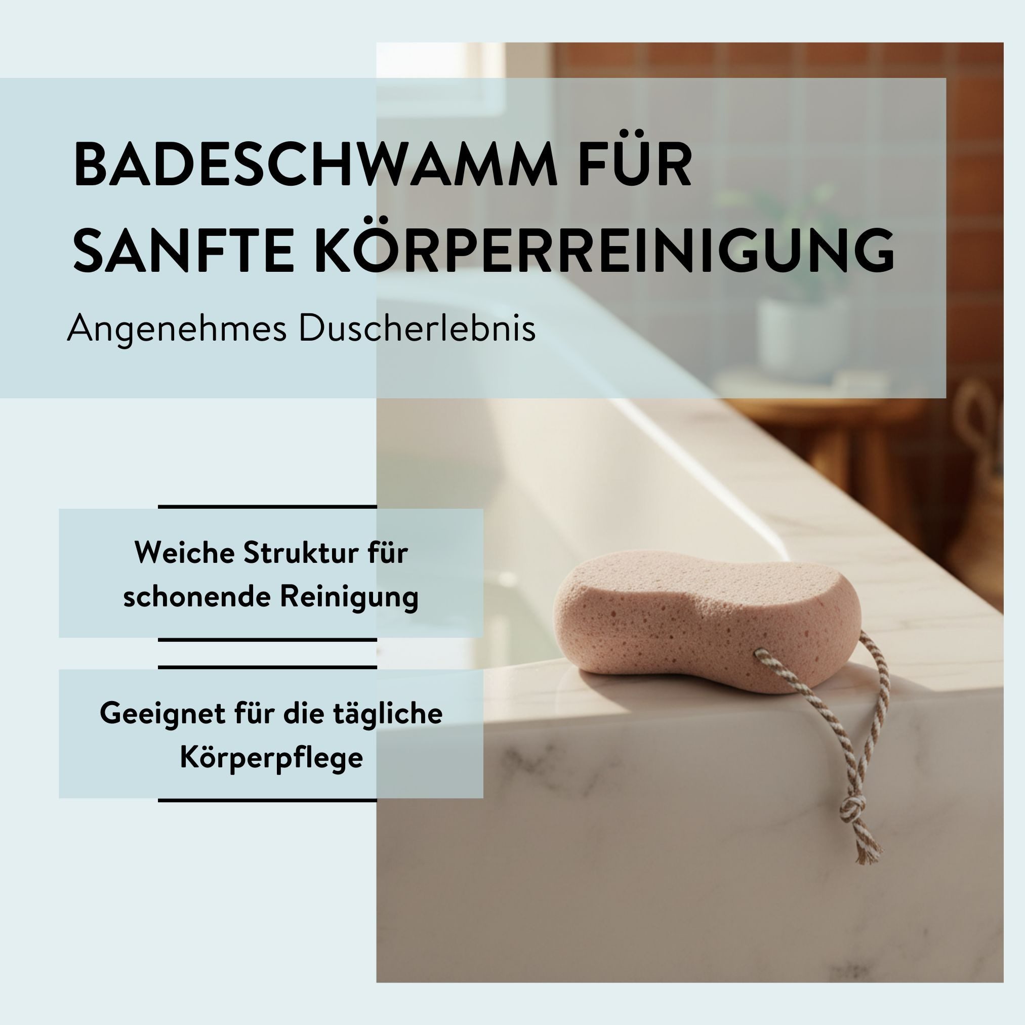 PARSA Beauty Gesichtsbürstenaufsatz Wellness Badeschwamm Relax Terracotta, sanfte Reinigung