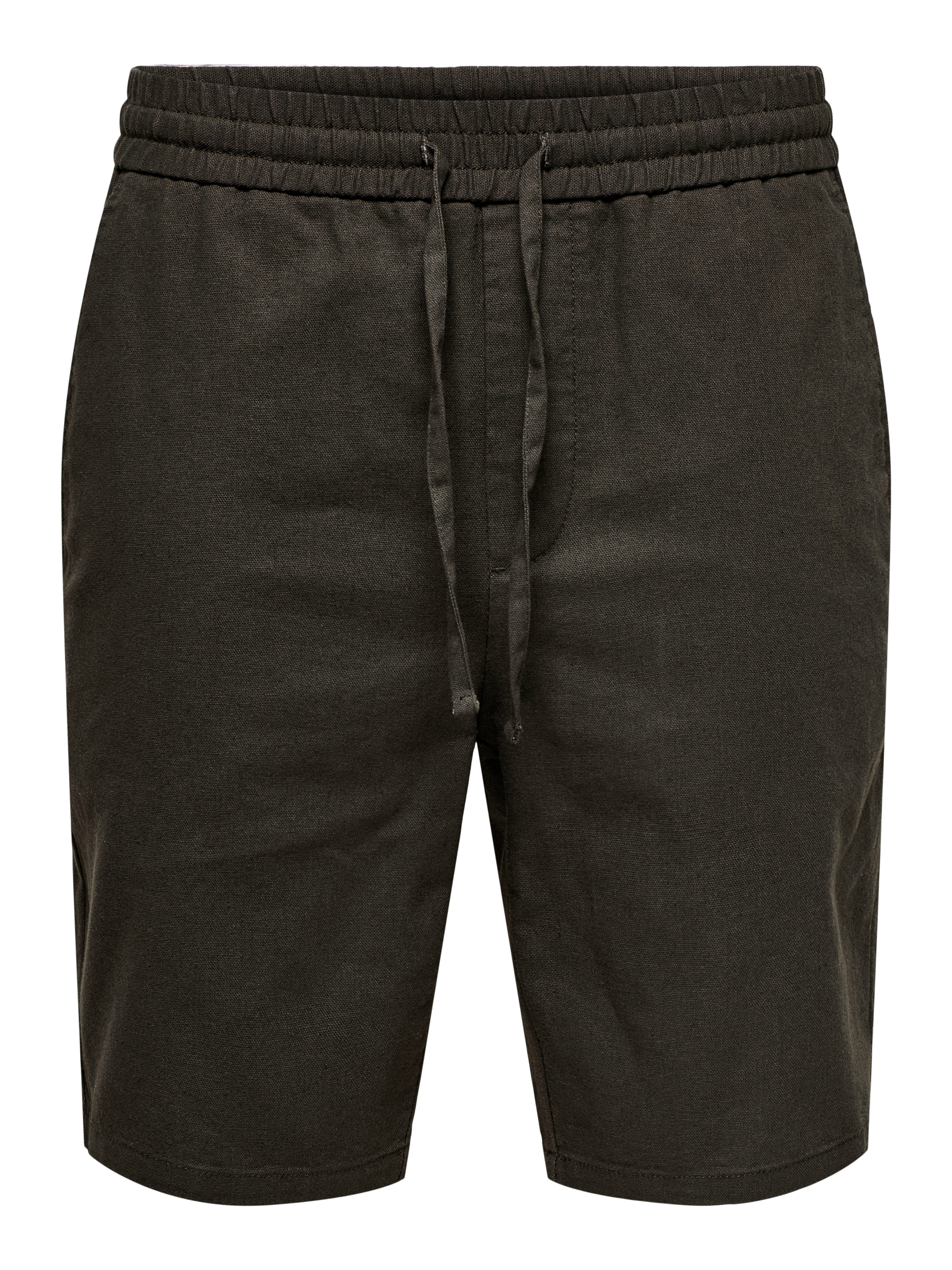 ONLY & SONS Shorts ONSLINUS 0007 COT LIN SHORTS NOOS Baumwolle mit Leinen, normal geschnitten – Bild 5 von 5