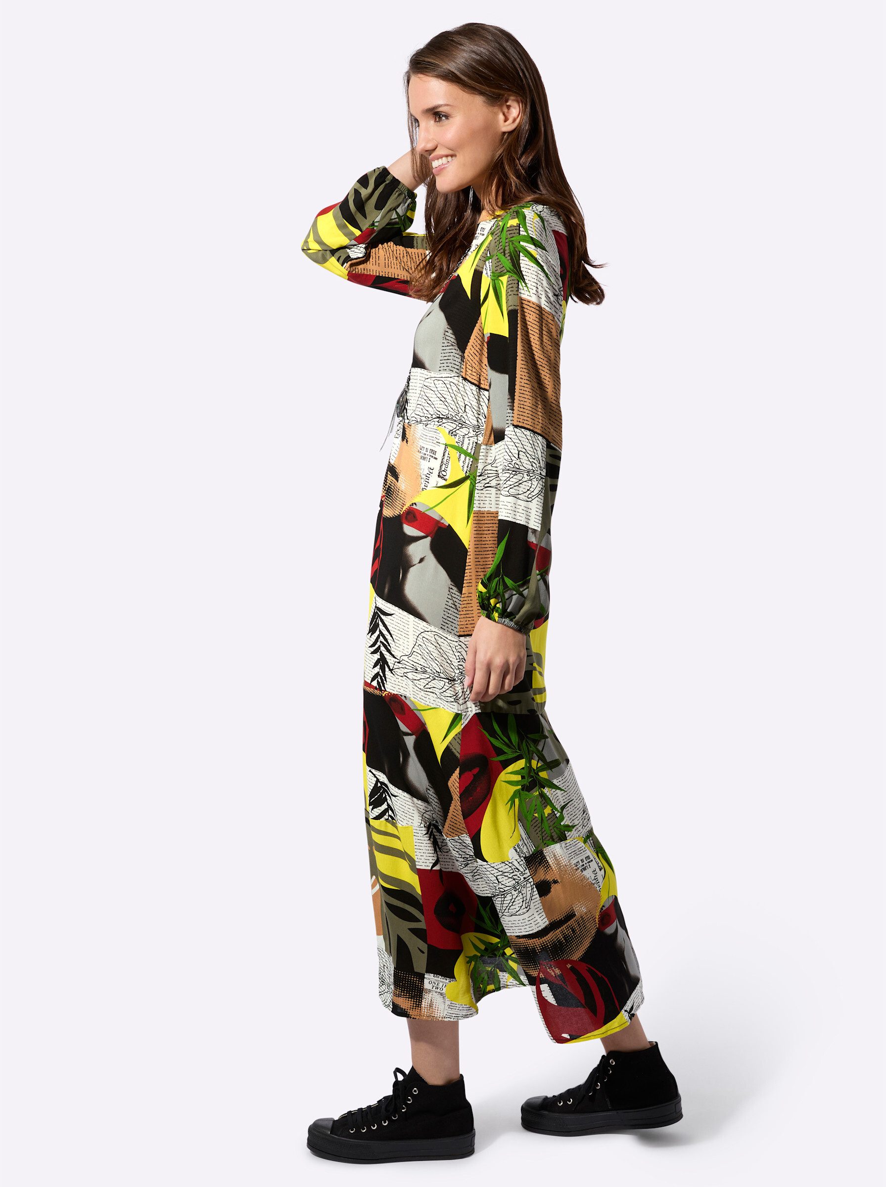 Witt Druck-Kleid Langarm