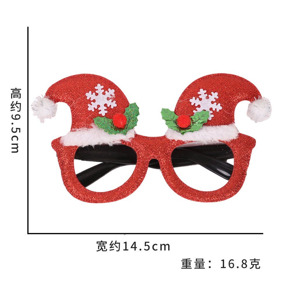 Blusmart Fahrradbrille Neuartiger Weihnachts-Brillenrahmen, Glänzende Weihnachtsmann-Brille 29 | Fahrradbrillen