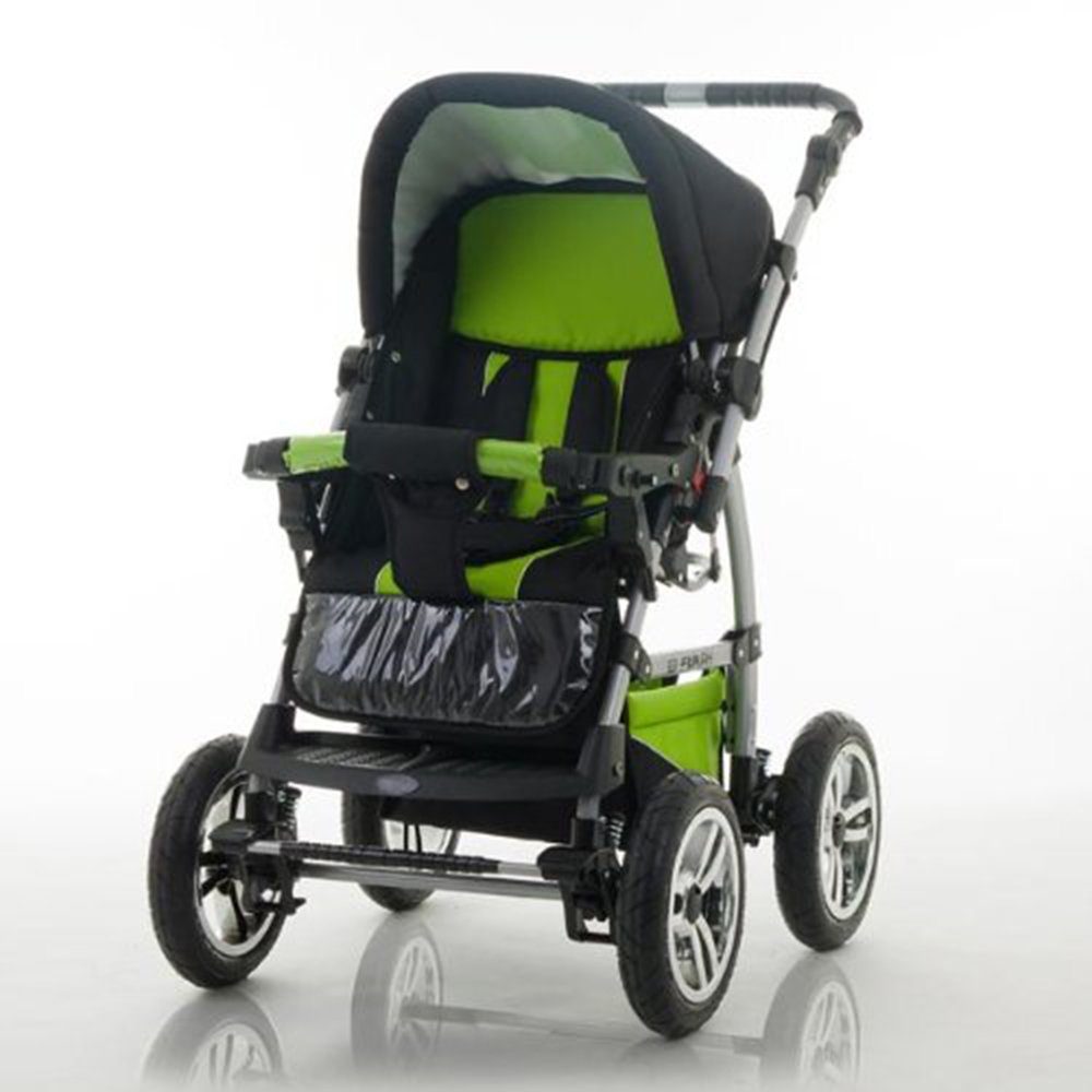 Schwarz-Grün babies-on-wheels Kombi-Kinderwagen Teile 18 Flash 2 in - Kinderwagen-Set - 1 in 14 Farben