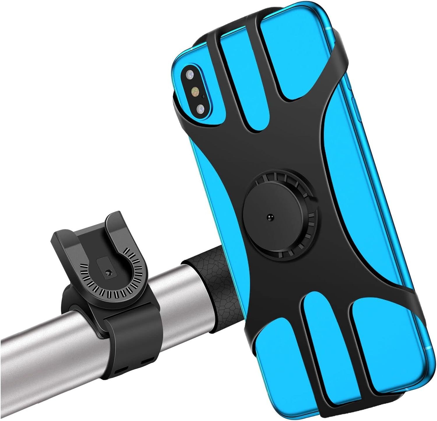 MOSUO Handy-Halterung Handyhalterung Fahrrad, Universal Halterung Silikon 360°Drehbarer
