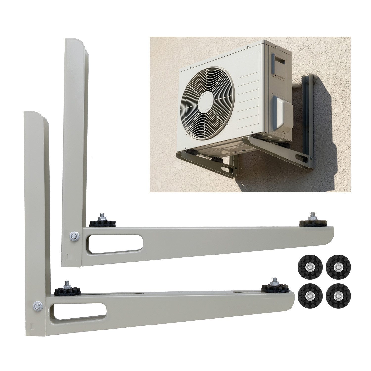 Maclean Wandhalterung MC-621 Klimaanlage Halterung max. 100kg, (wetterfeste Wandkonsole für Split-Geräte & Außeneinheiten)