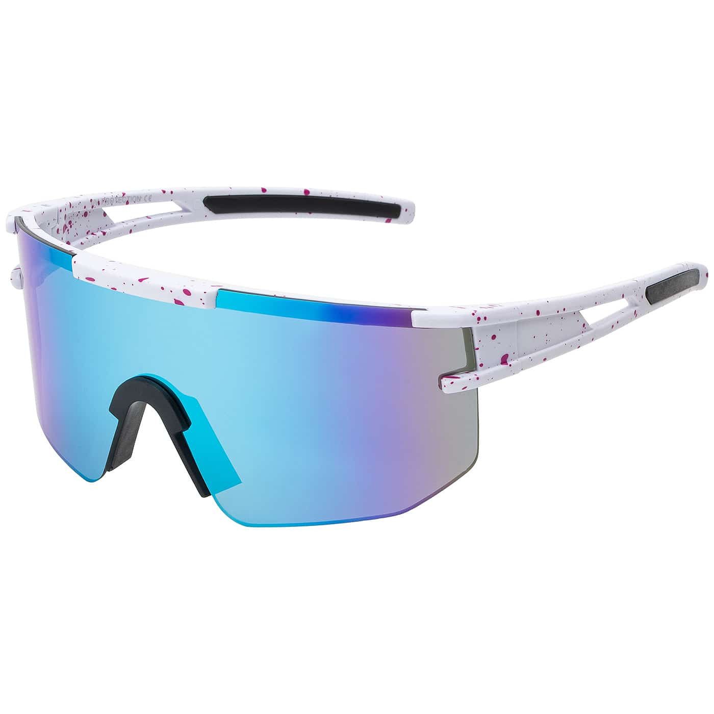 BEZLIT Eyewear Pilotenbrille Unisex Sonnenbrille Sportlich verspiegelt (1-St) mit schwarzen Linsen, Rot/Gelb, Blau und Blau Lila